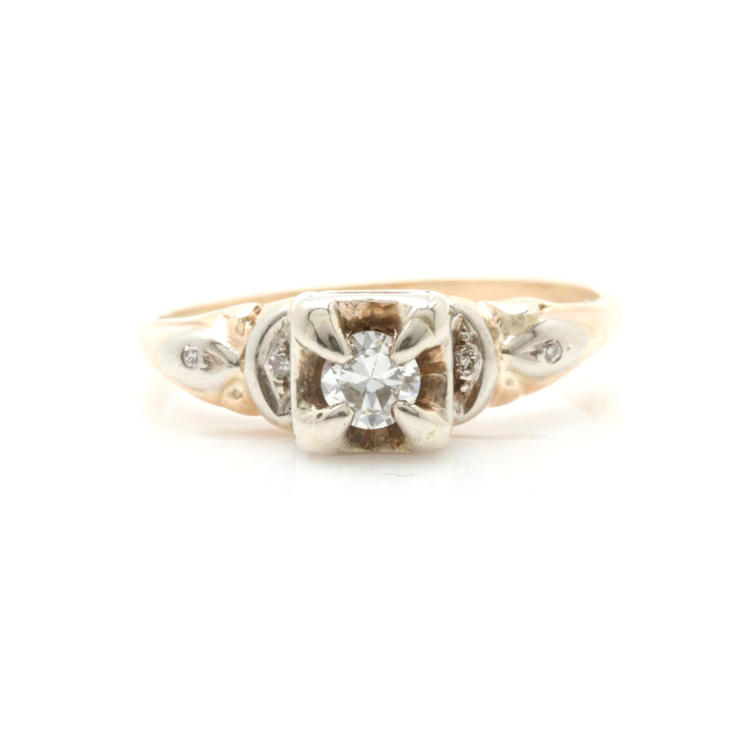 14K Yellow Gold Diamond Ring