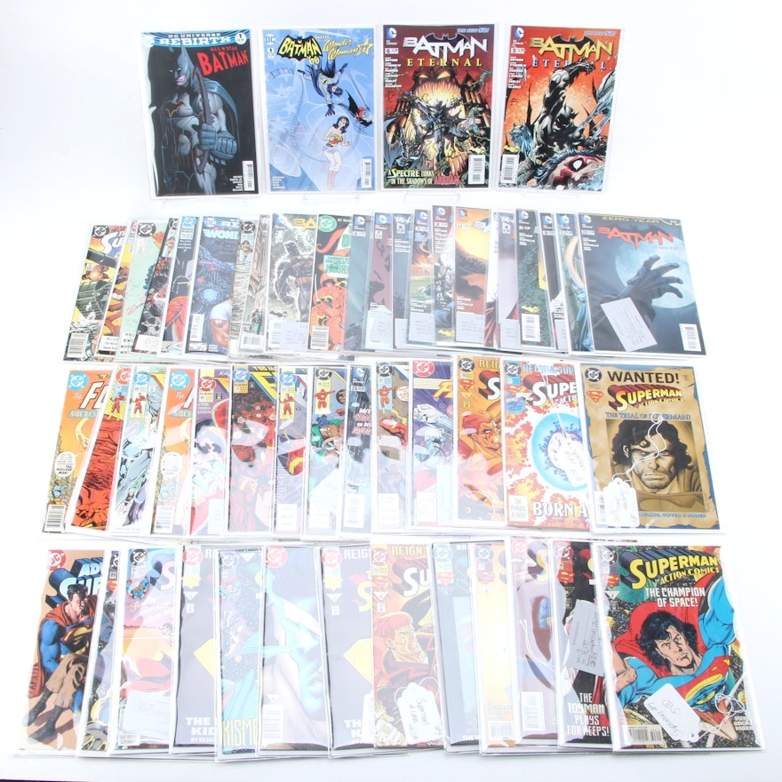 Modern Age DC Comic Books Including "The Flash" and "Batman"