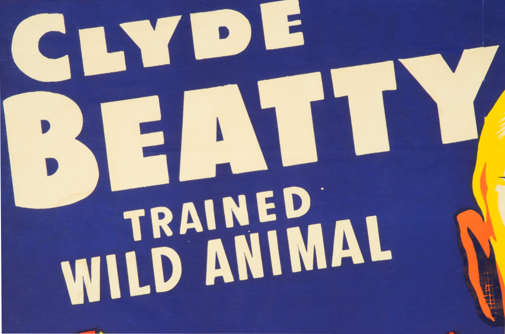 Original 1955 Clyde Beatty Circus Poster