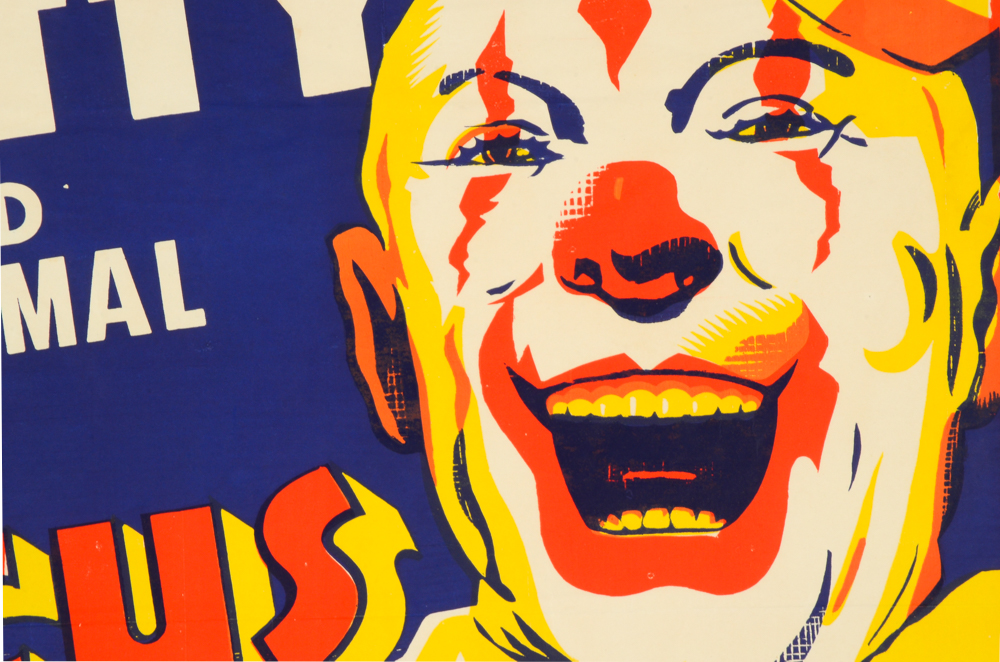 Original 1955 Clyde Beatty Circus Poster
