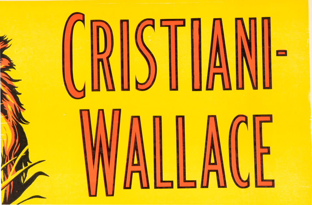Original Vintage Cristiani-Wallace Bros. Circus Poster