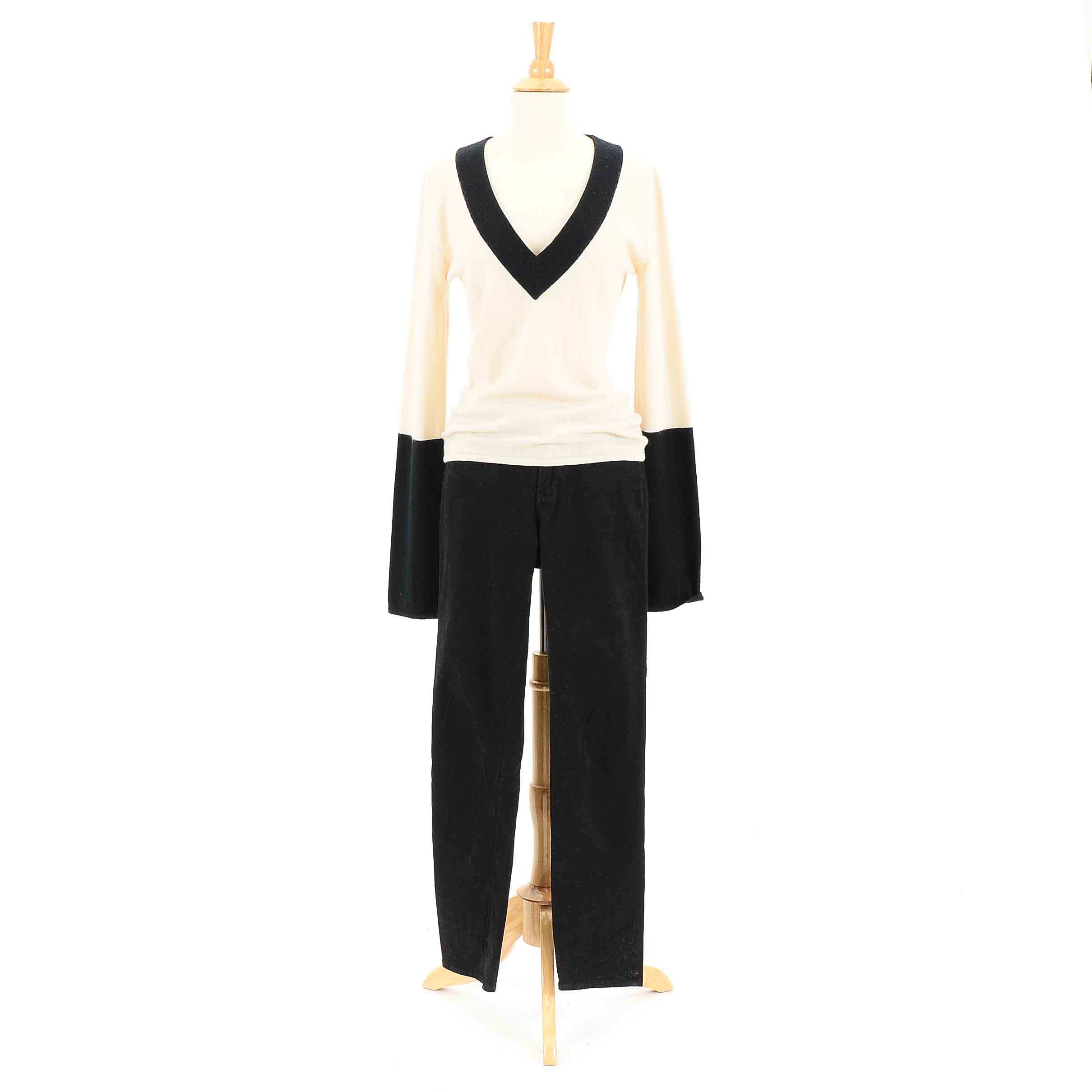 Adriano Goldschmied Jeans and  Temperley London Cashmere Sweater