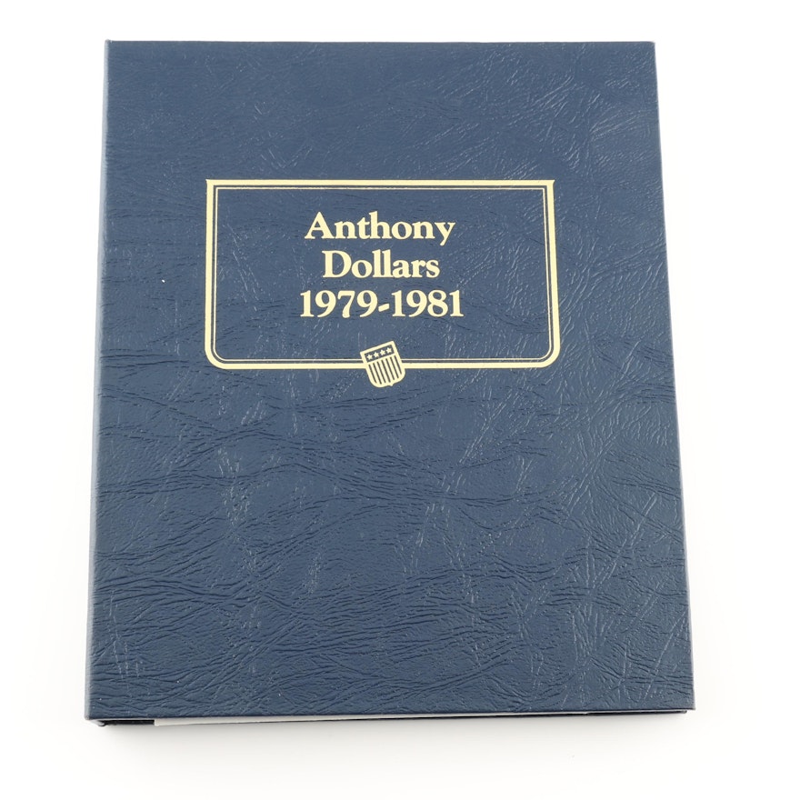 Whitman Binder and U.S. Mint Set of Susan B. Anthony Dollars