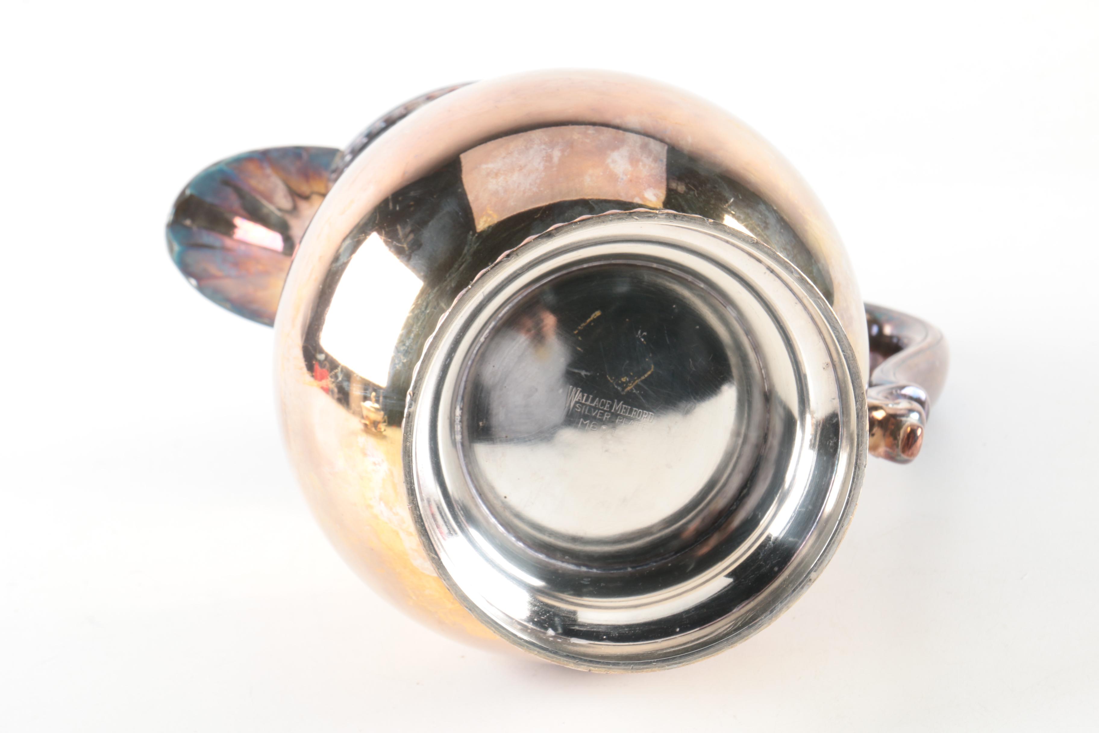 Wallace Melford "Castledon" Silver Plate Pitchers and Assorted Serveware