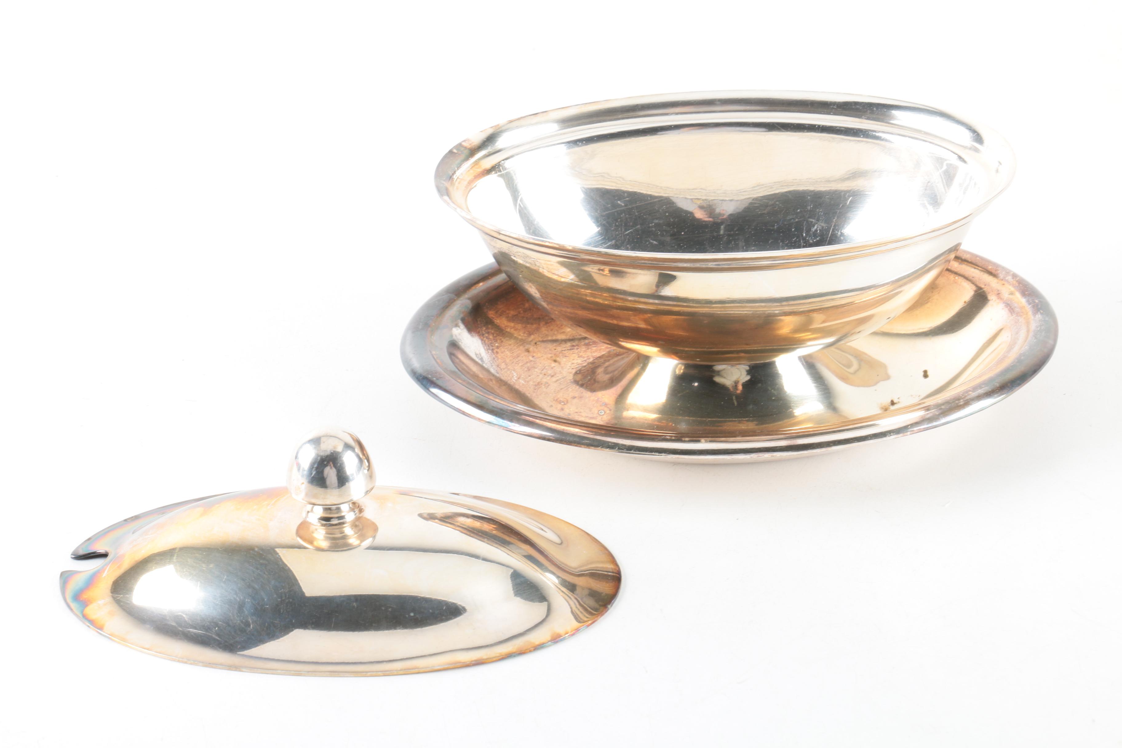 Wallace Melford "Castledon" Silver Plate Pitchers and Assorted Serveware