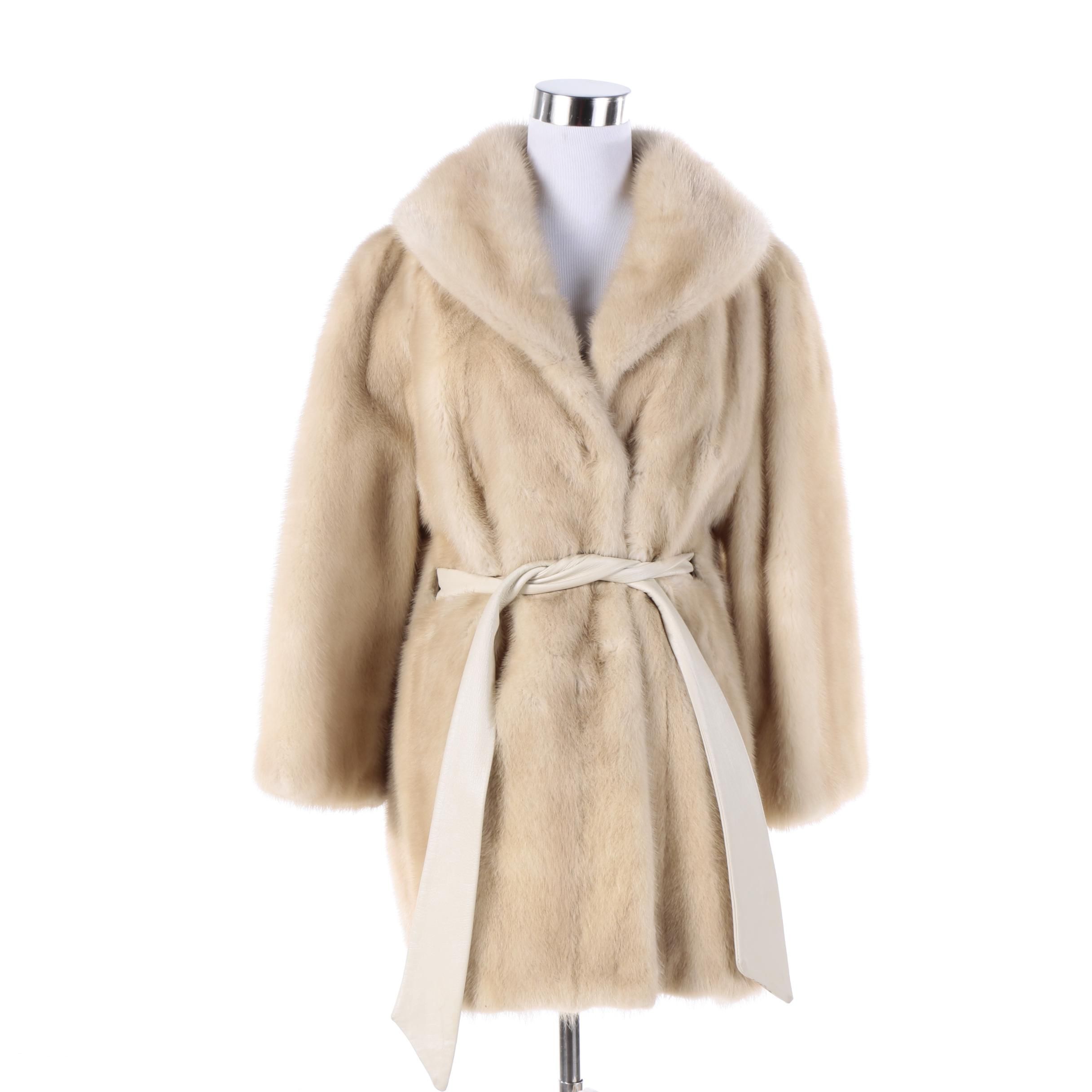 Women's Vintage Perlstein Fur Co. Blonde Mink Fur Coat