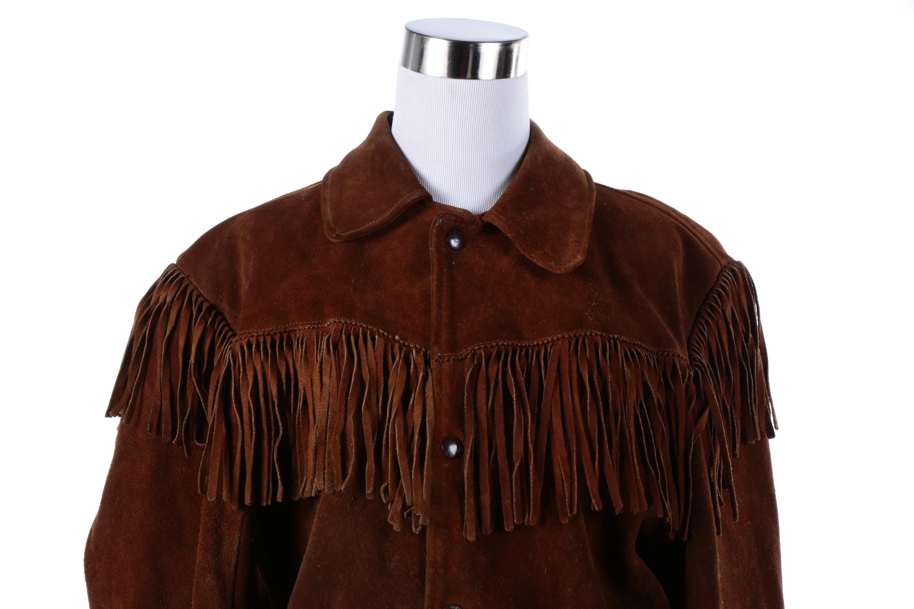 Men's Vintage K-Bar-Z Ranchwear by Pyramid Outerwear Corp Brown Suede Jacket
