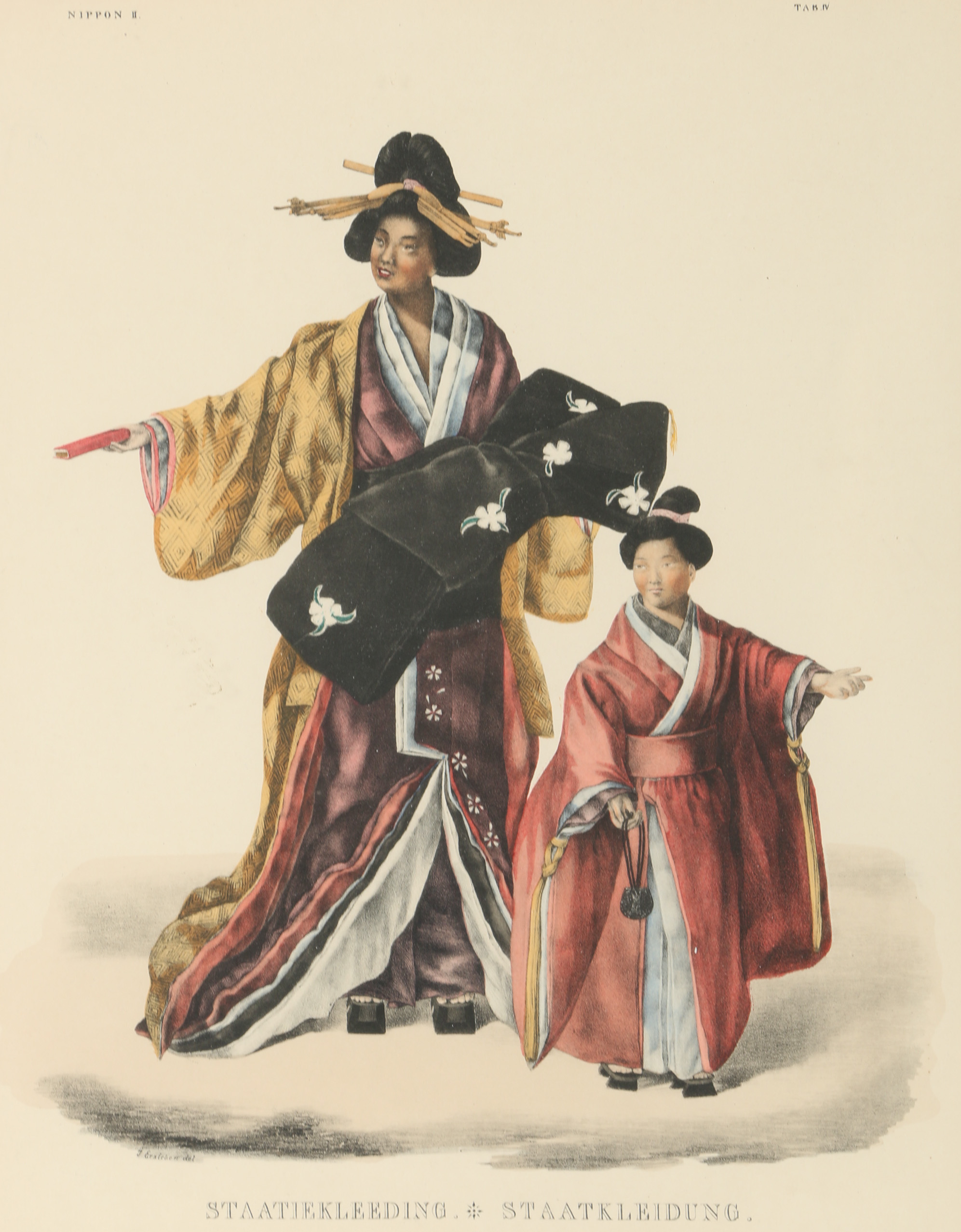 Lithograph After J. Erxleben "Staatiekleeding, Staatkleidung"