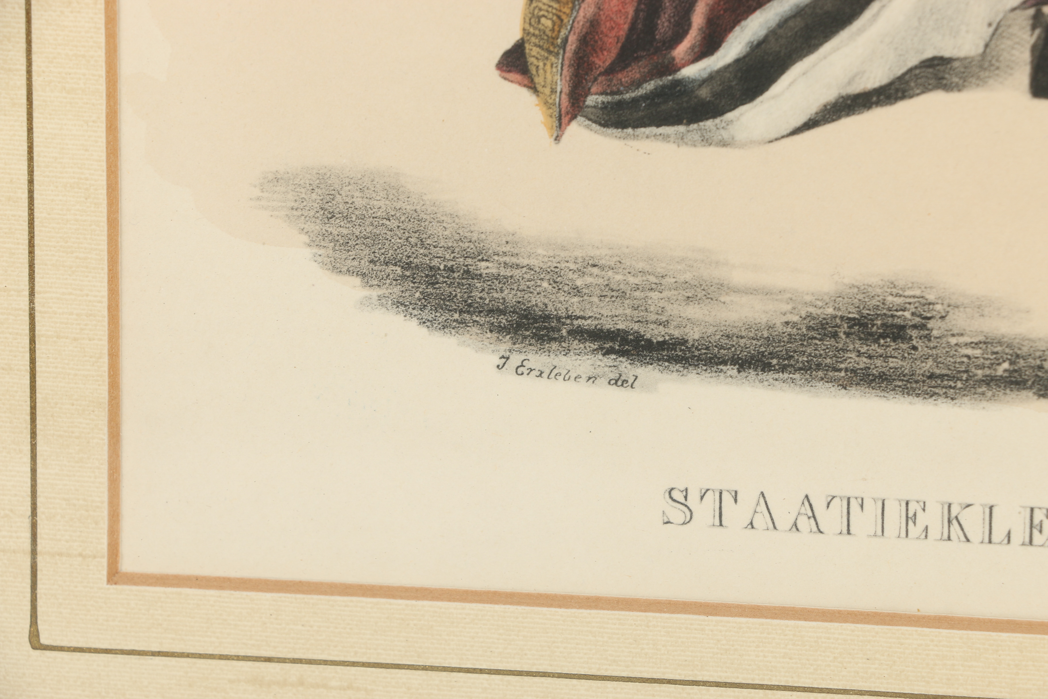 Lithograph After J. Erxleben "Staatiekleeding, Staatkleidung"