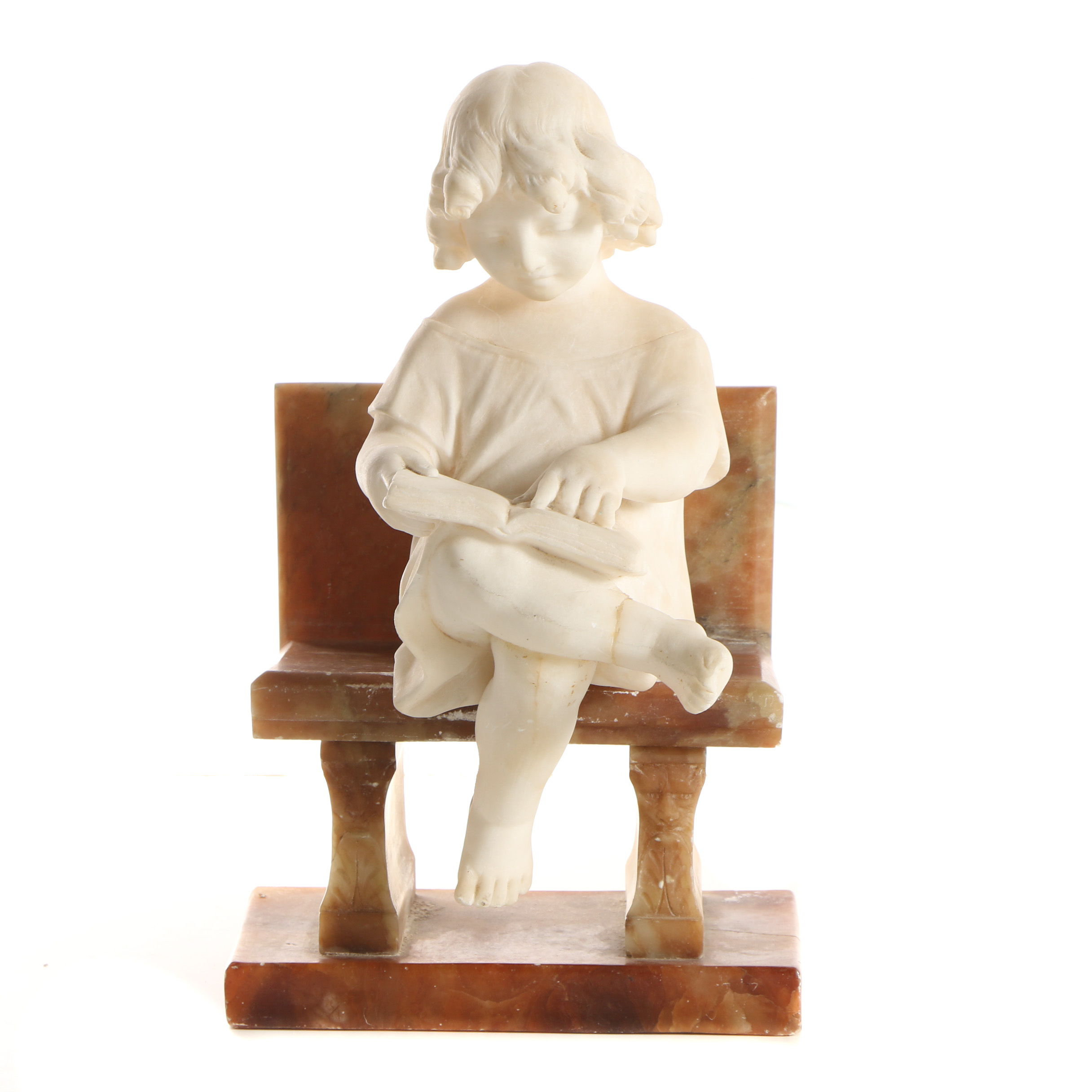 Alabaster Sculpture Seated Figure