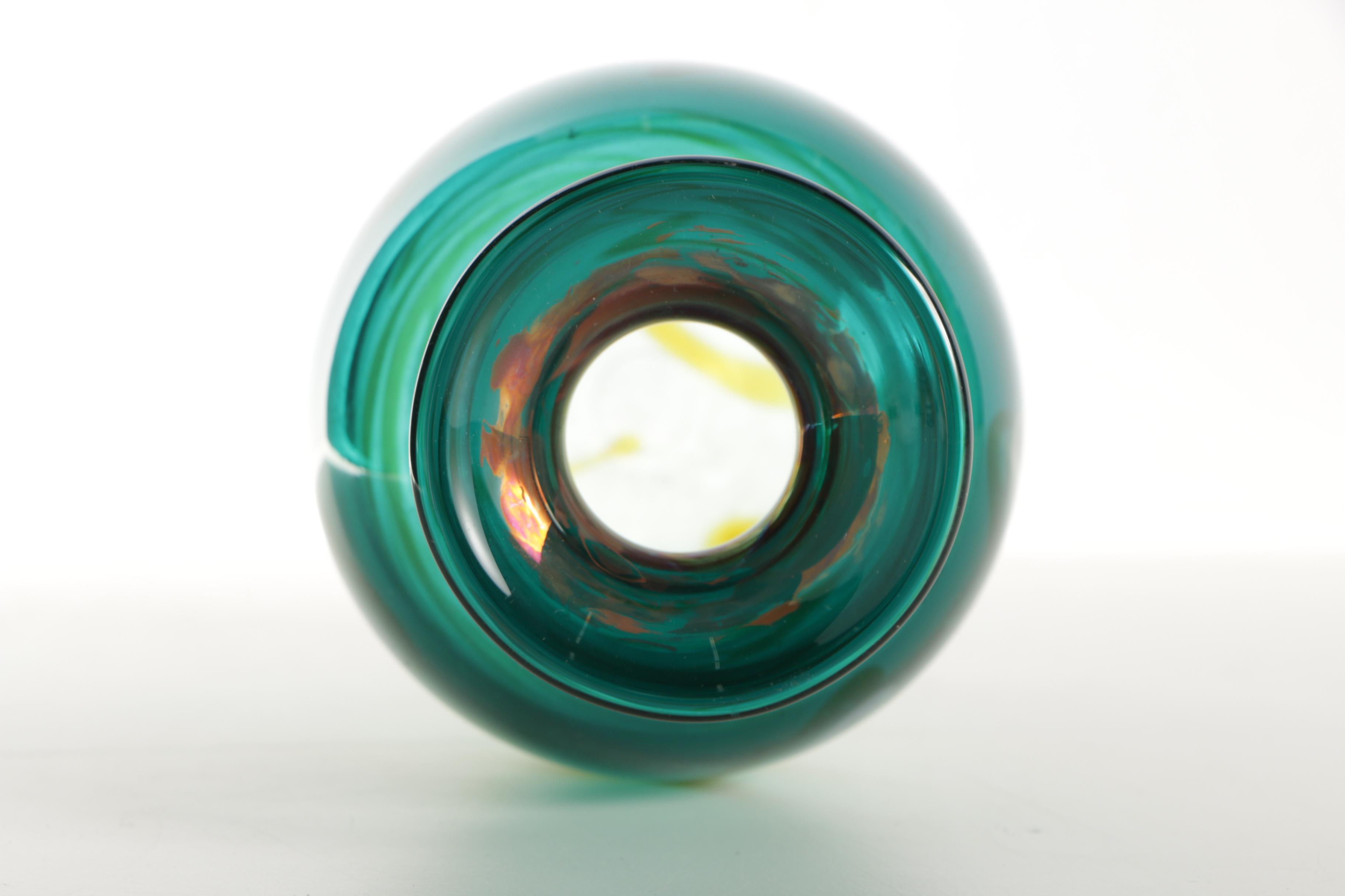 Vintage Levin Studio Hand Blown Glass Vase