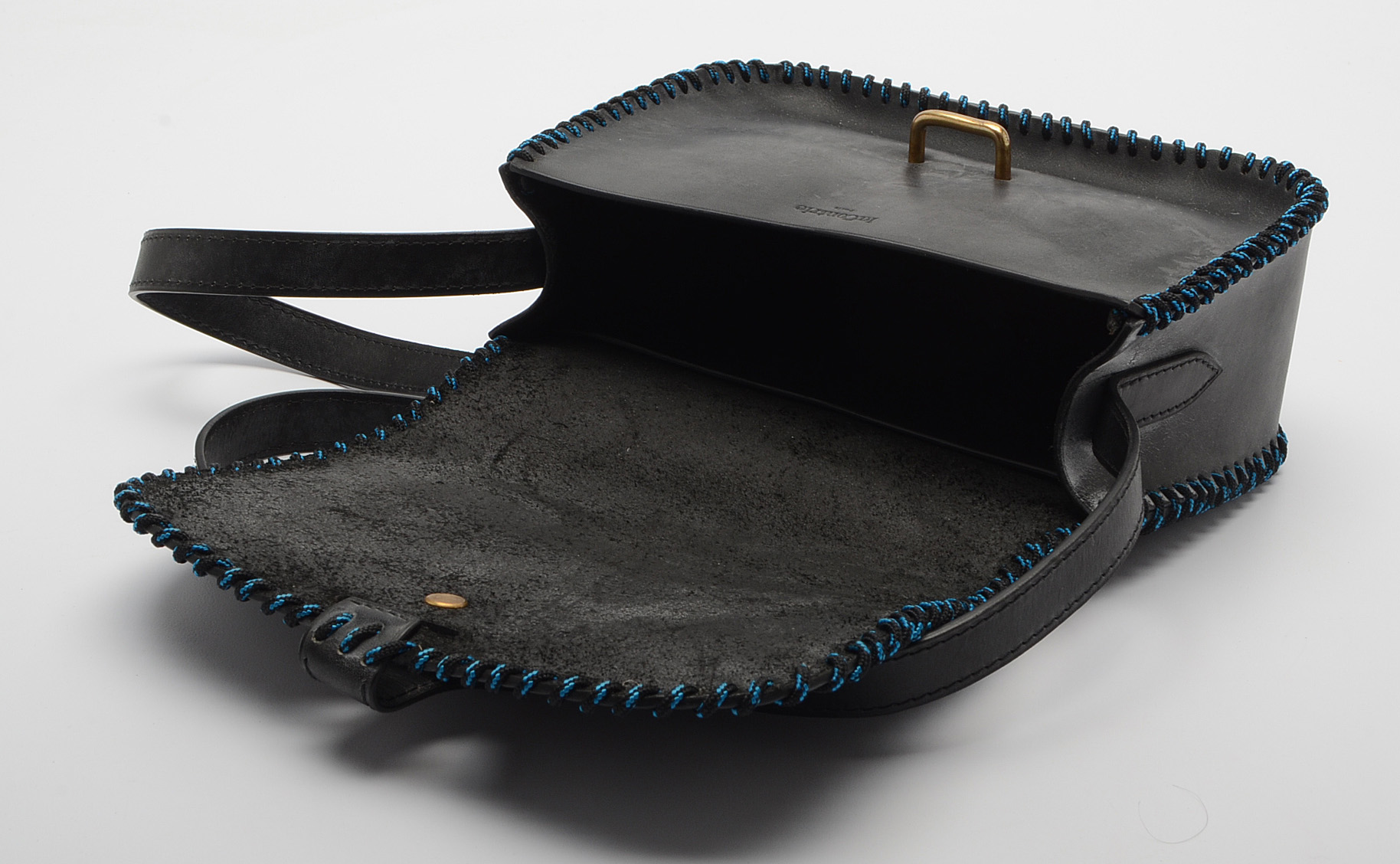 laContrie Black Leather Rohan Rope Handbag