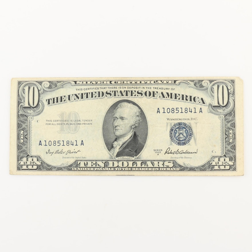 Series of 1953A $10 Silver Certificate