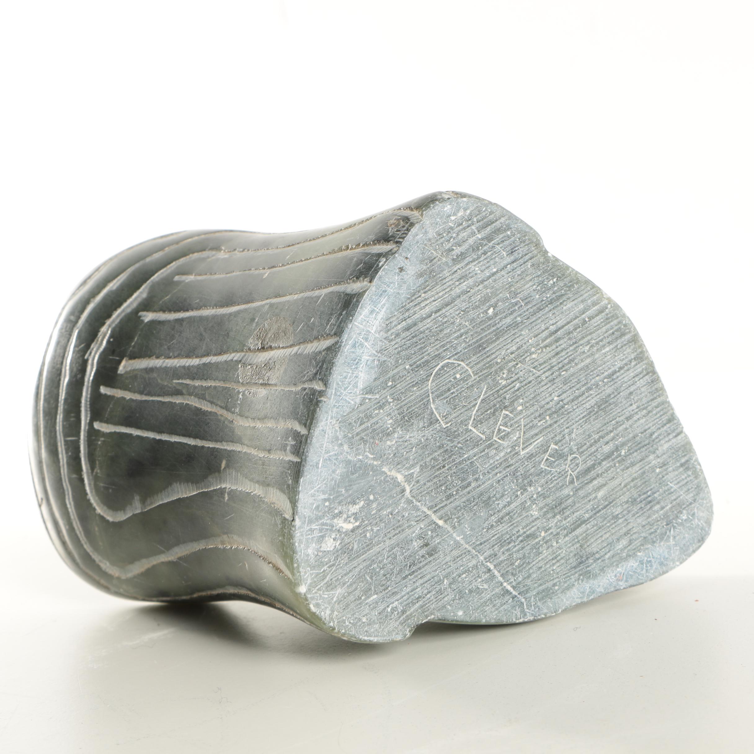 South African Inspired Soapstone Sculpture of a Head