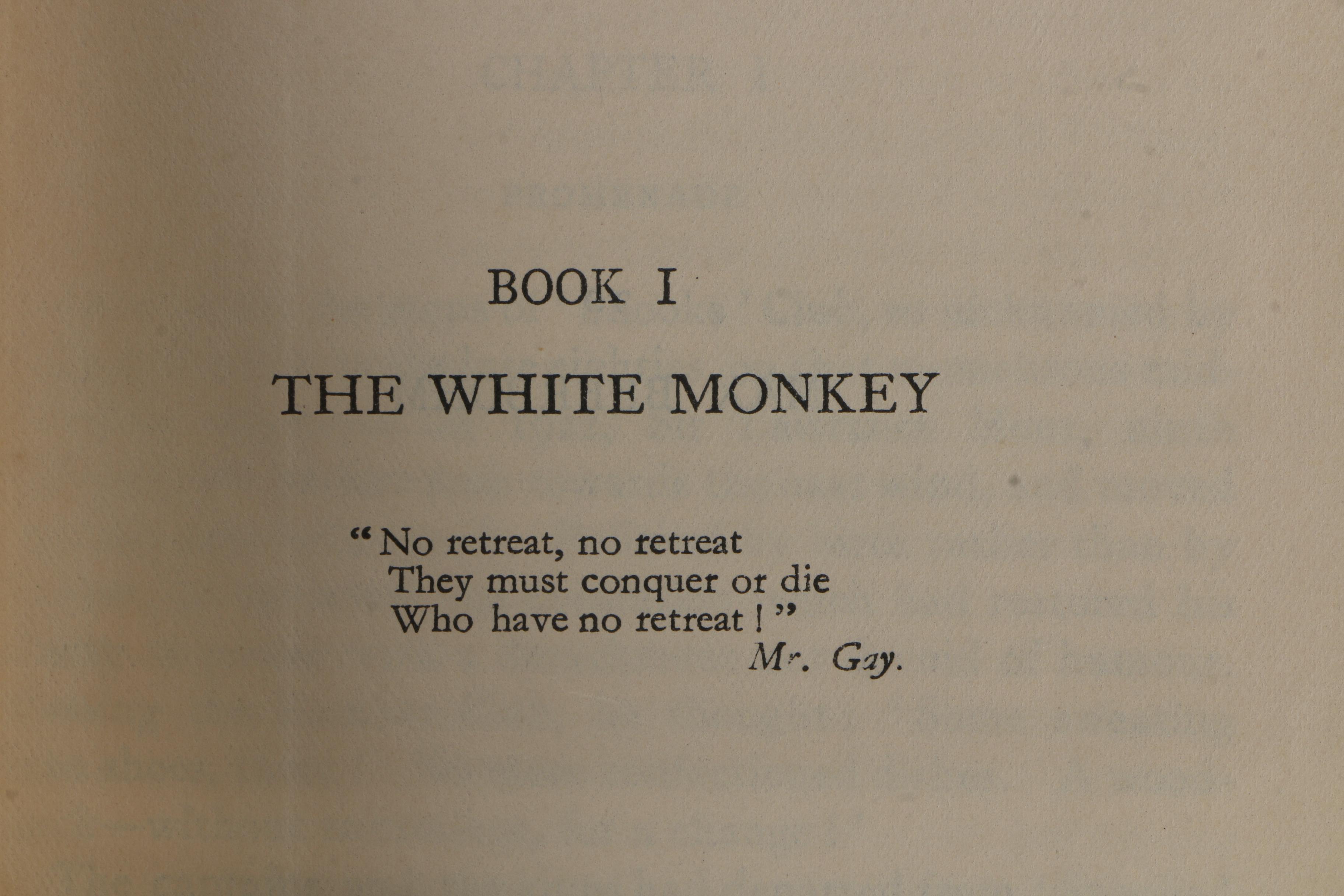 1929 "A Modern Comedy" by John Galsworthy