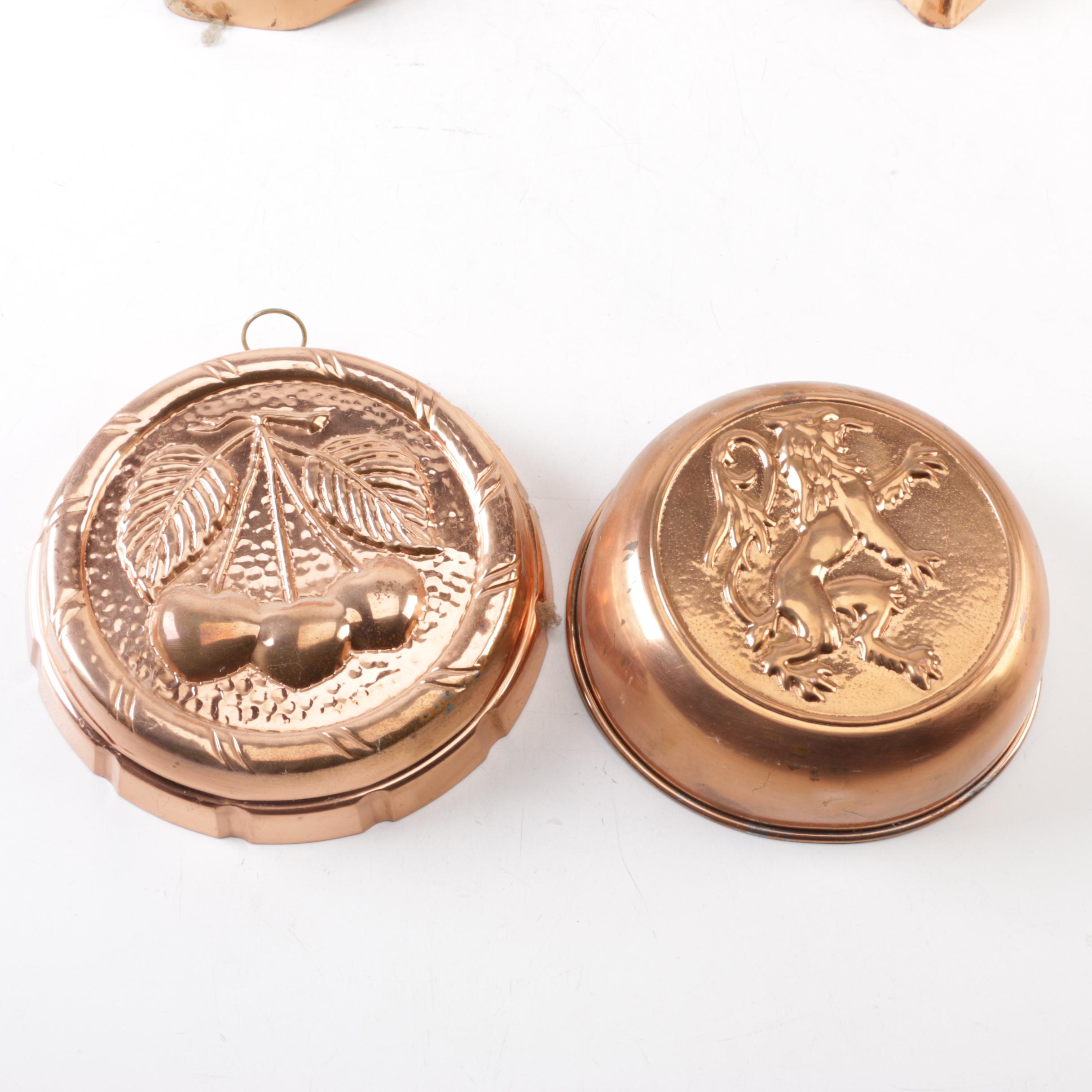 Vintage Copper Baking Molds