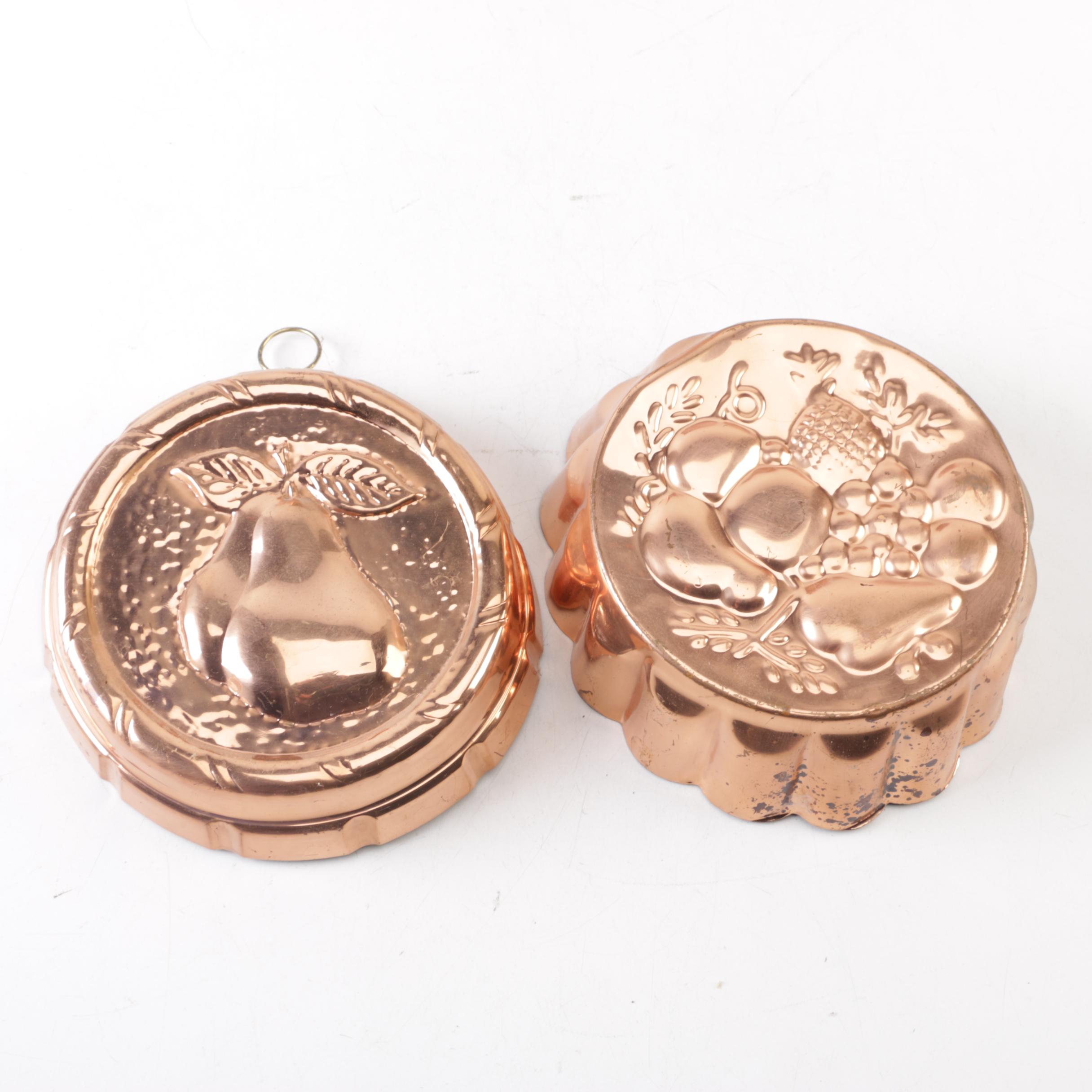 Vintage Copper Baking Molds
