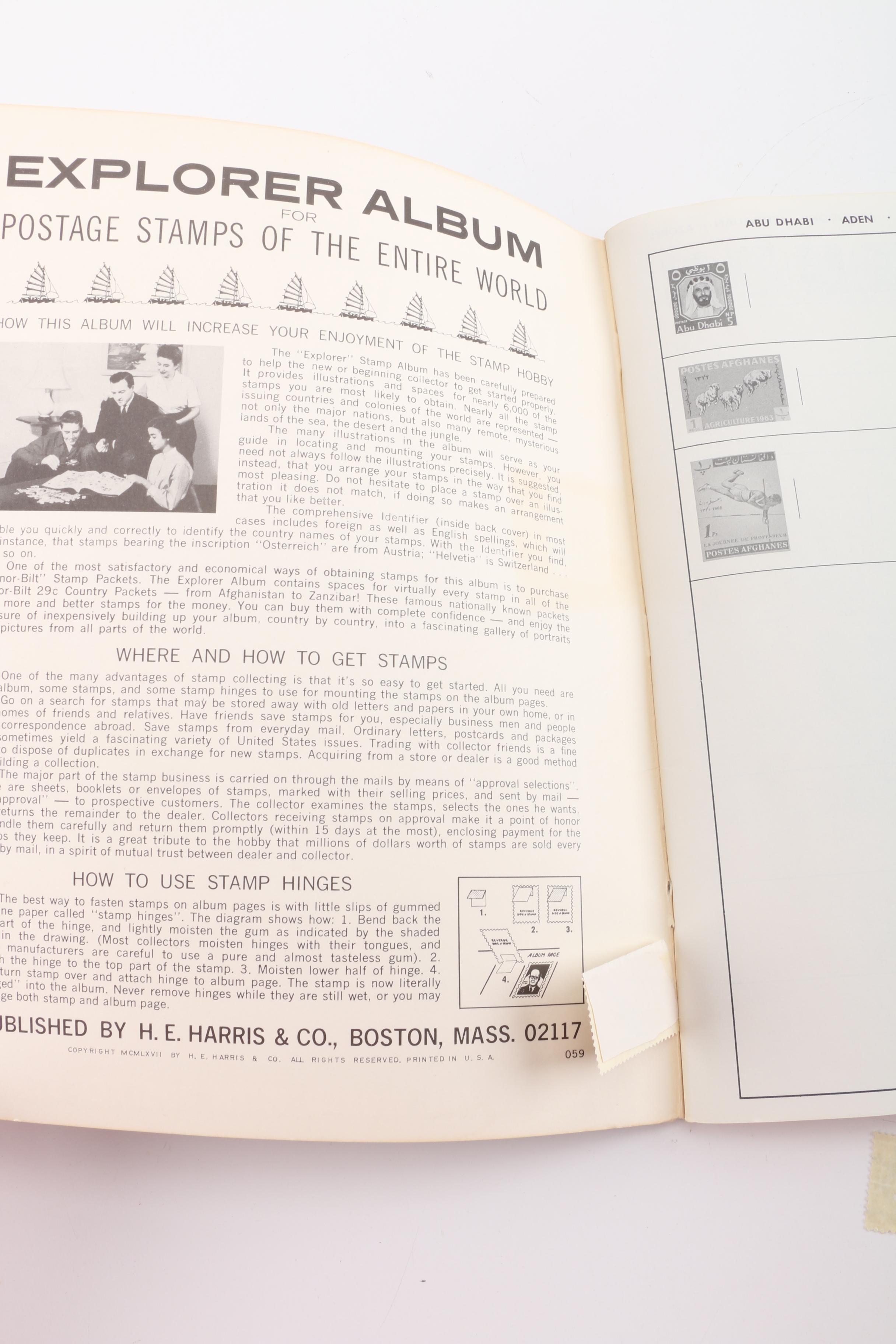 Postage Stamp Album and Stamps