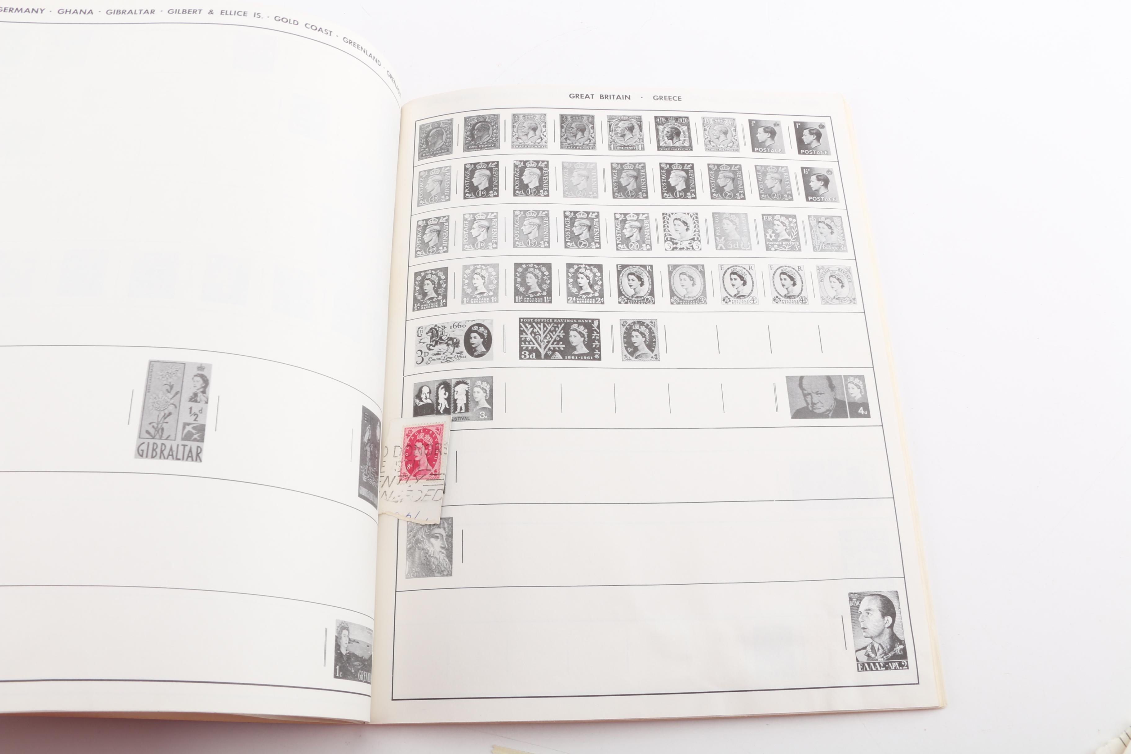 Postage Stamp Album and Stamps