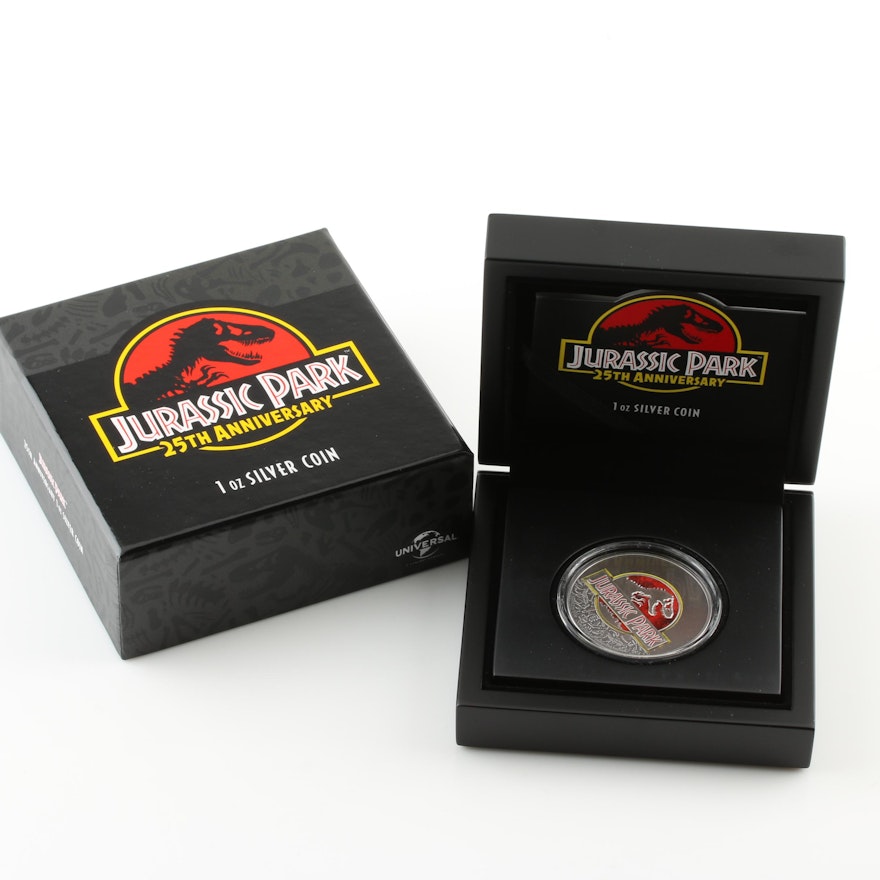 2018 Jurassic Park 25th Anniversary $2 Silver Commemorative Coin