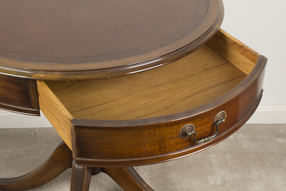 Vintage Chippendale Style Drum Table