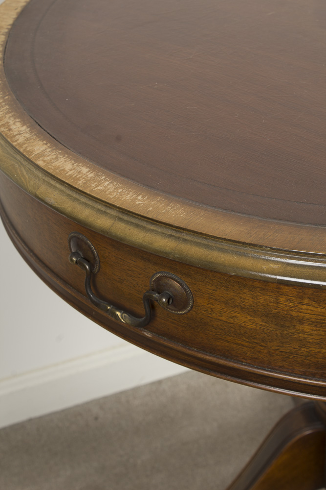 Vintage Chippendale Style Drum Table