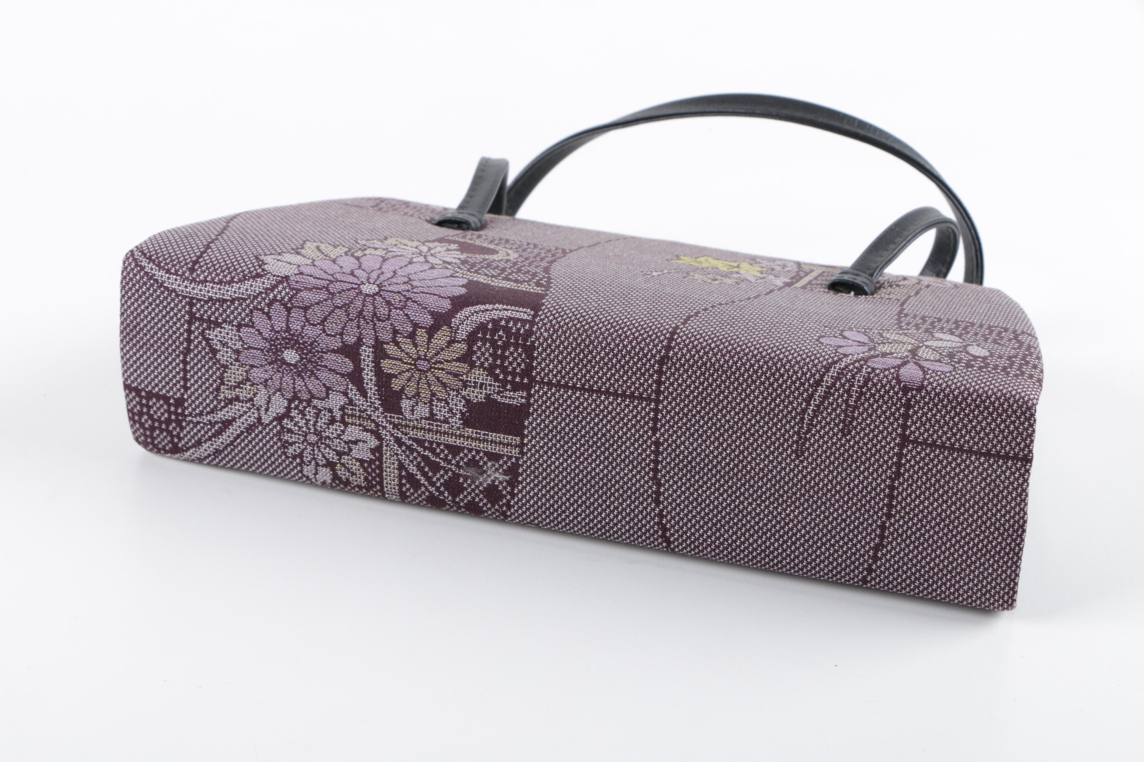 Patterned Jacquard Hinge Frame Evening Handbags