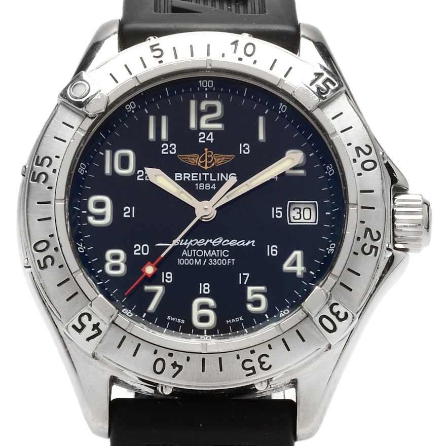 Breitling 1884 "SuperOcean" Divers 1000m/3300ft Steel Automatic Watch