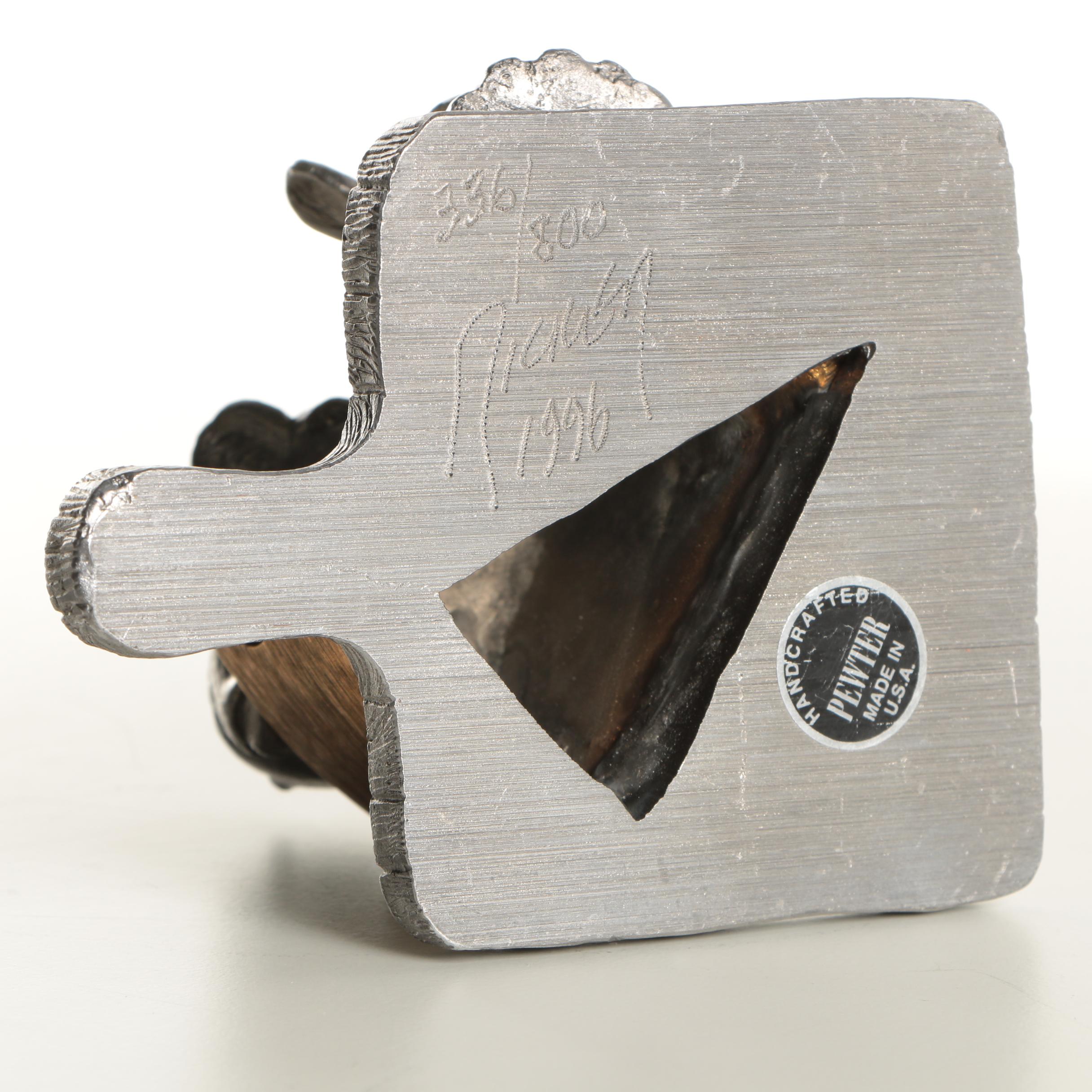 Michael Ricker 1996 Limited Edition Pewter Figurine of Mice with Cheese