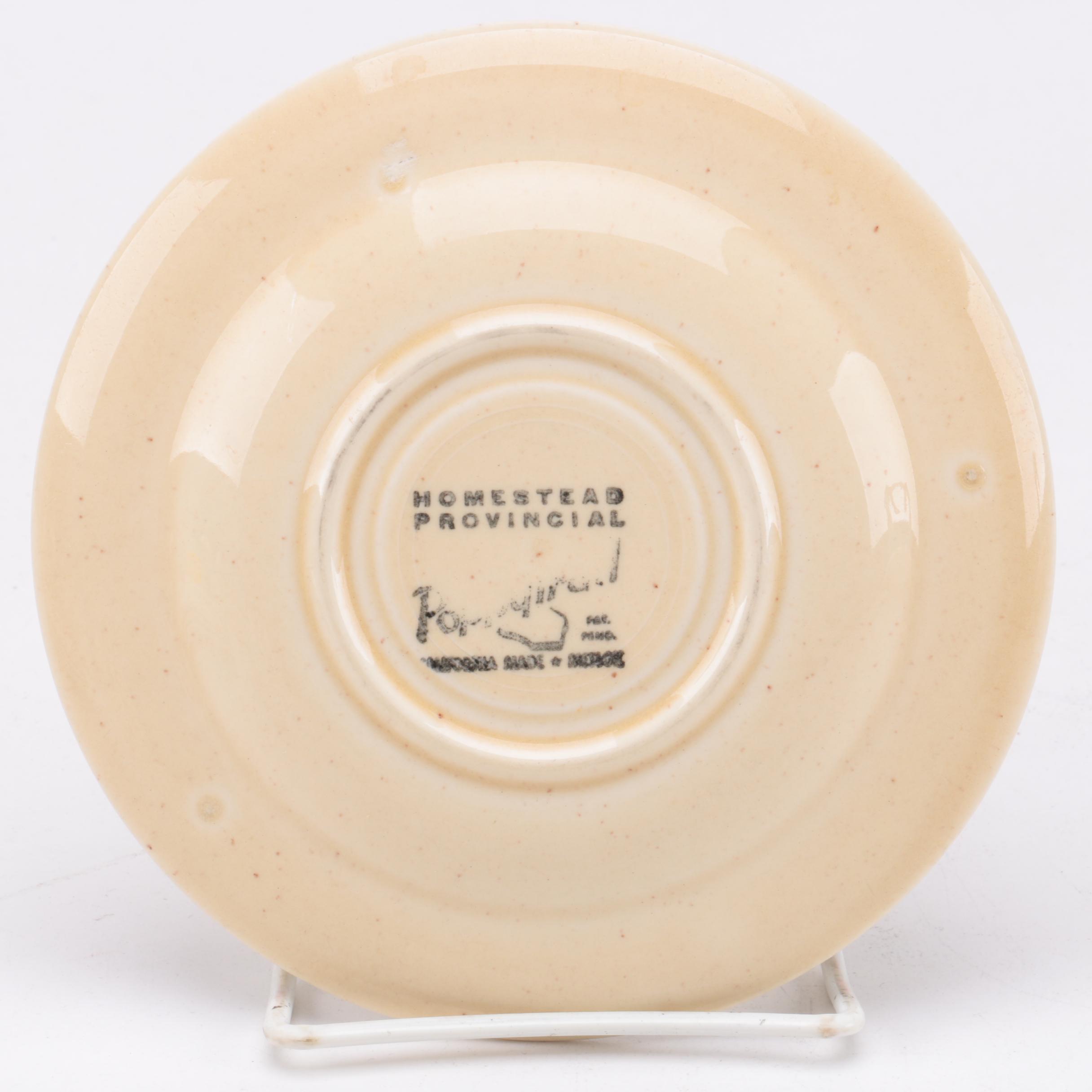 Vintage Metlox Poppytrail Pottery "Homestead Provincial" Dinnerware