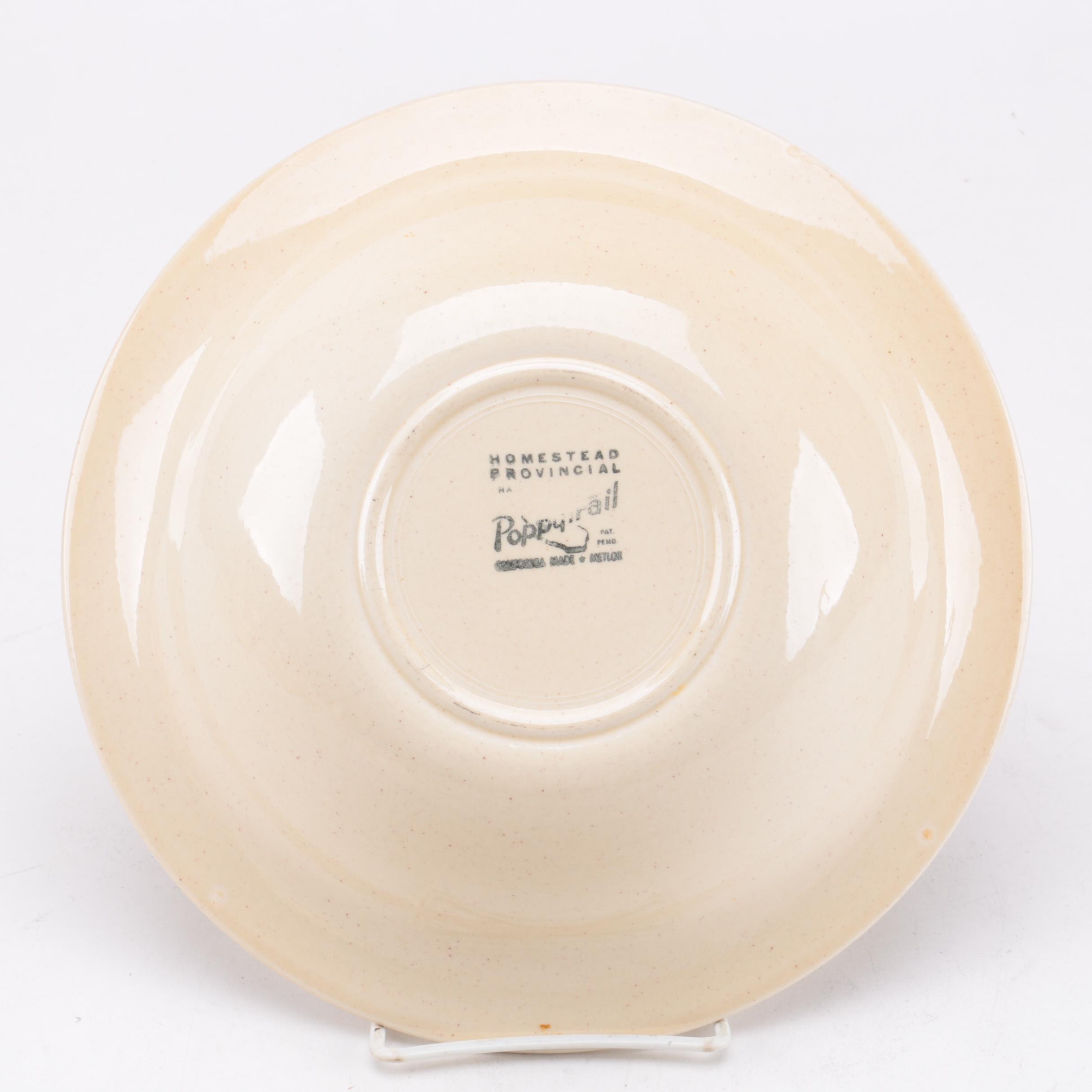 Vintage Metlox Poppytrail Pottery "Homestead Provincial" Dinnerware