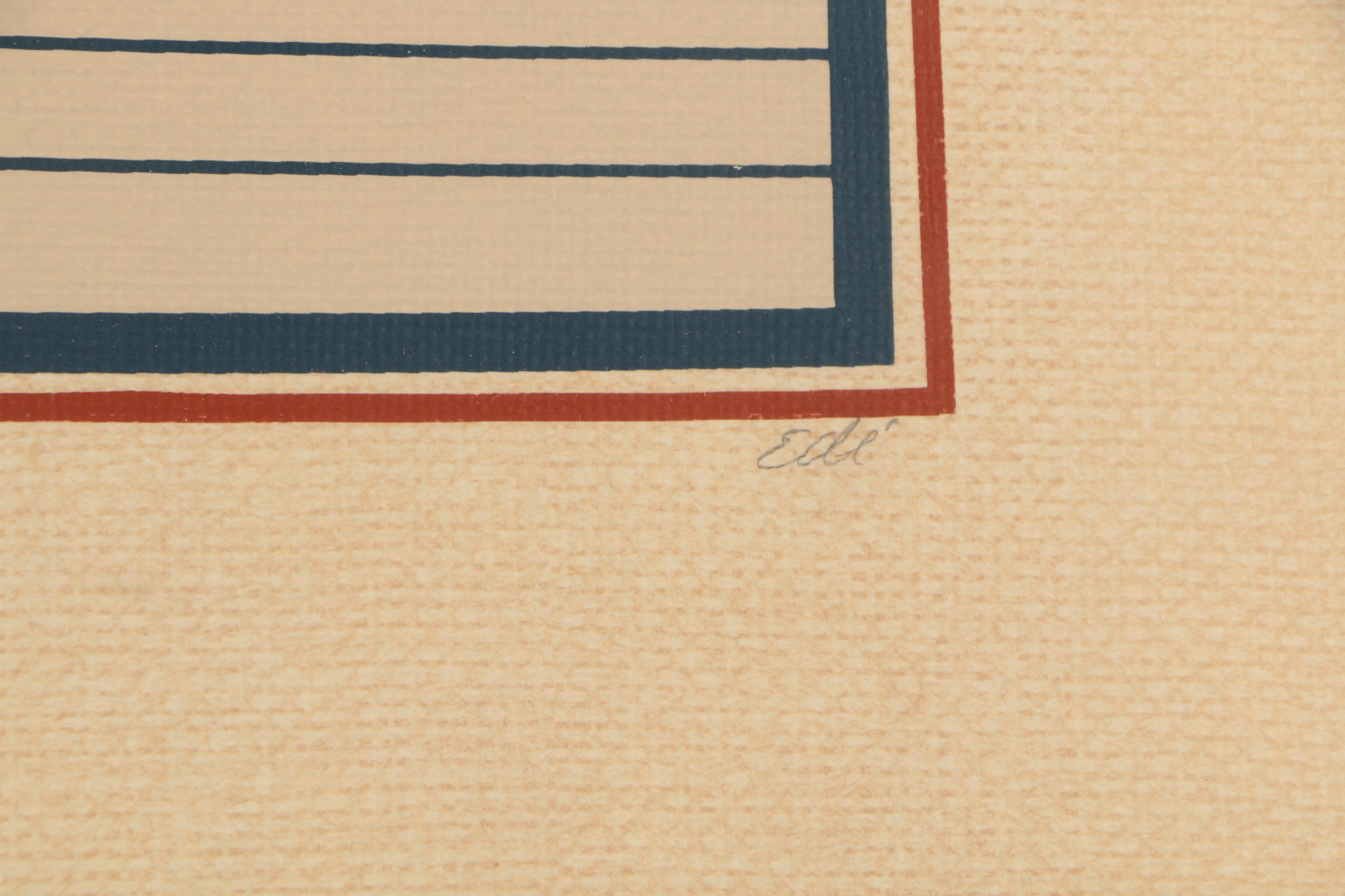 Edi Limited Edition Serigraph of Sailboat