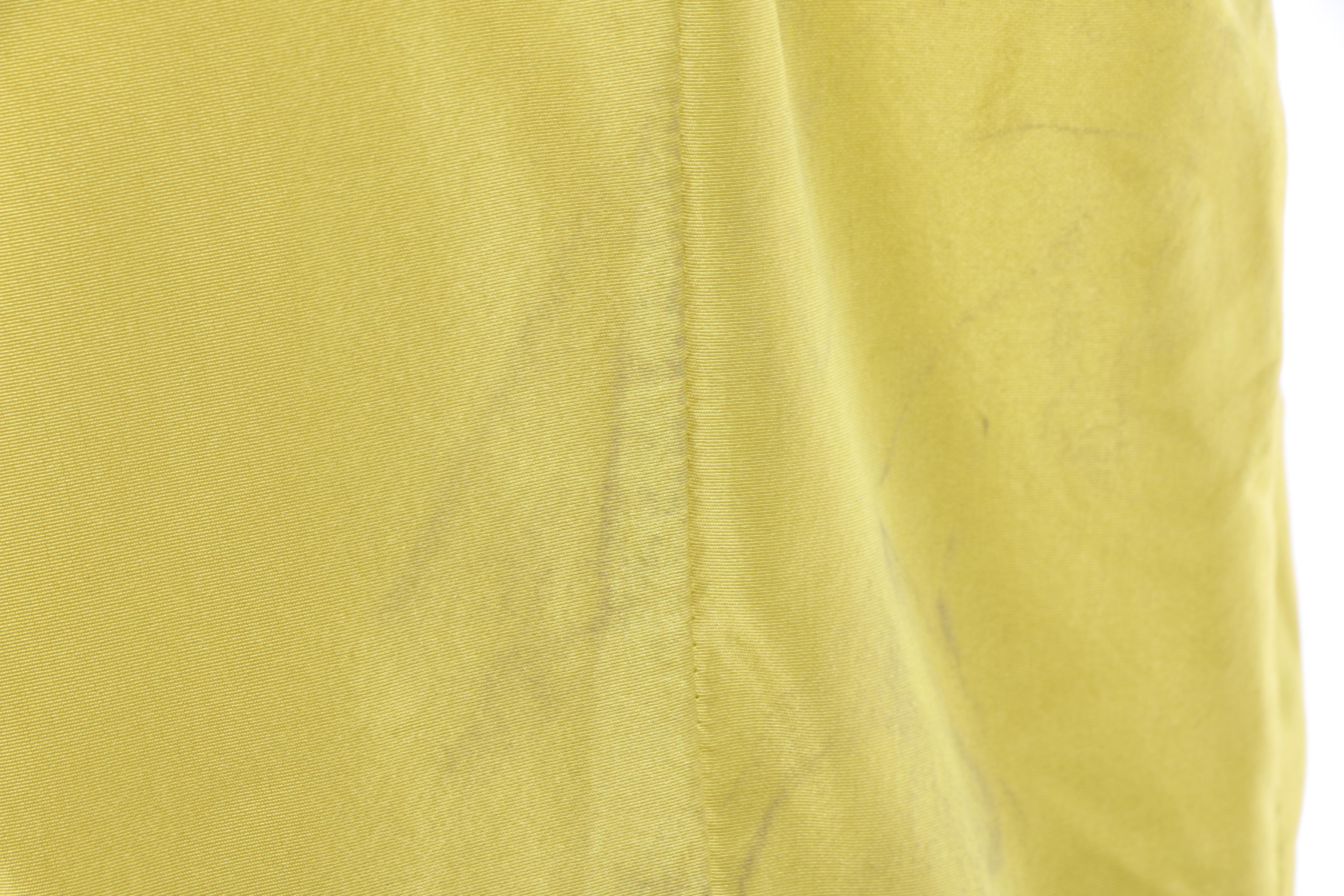 J. Crew Yellow Silk Taffeta Sleeveless Cocktail Dress with Floral Trim