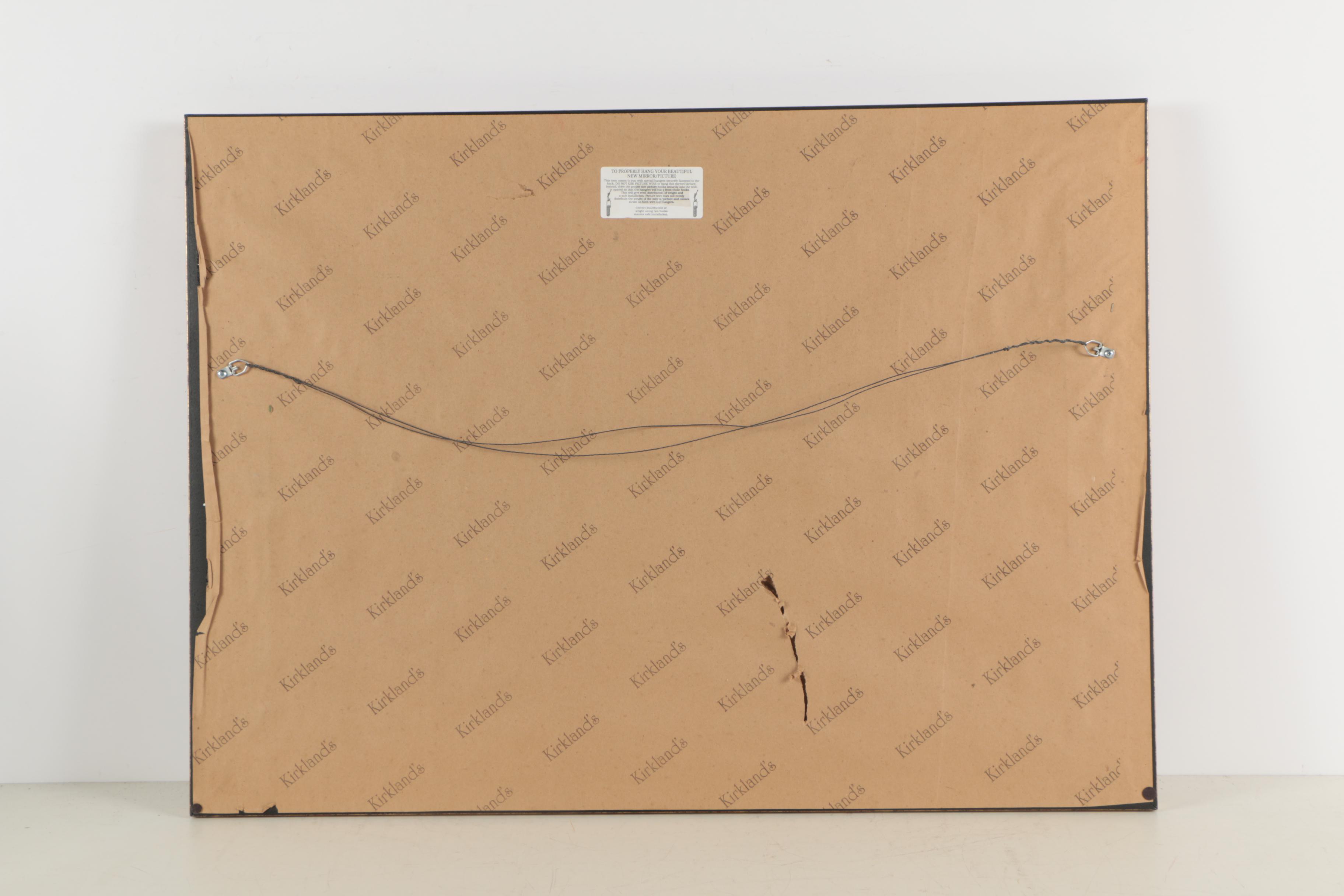 Reproduction Print of World Map on Foil