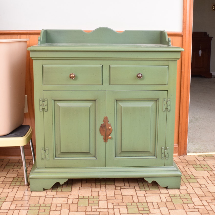 Vintage Green-Painted Server by the Monitor Furniture Co.