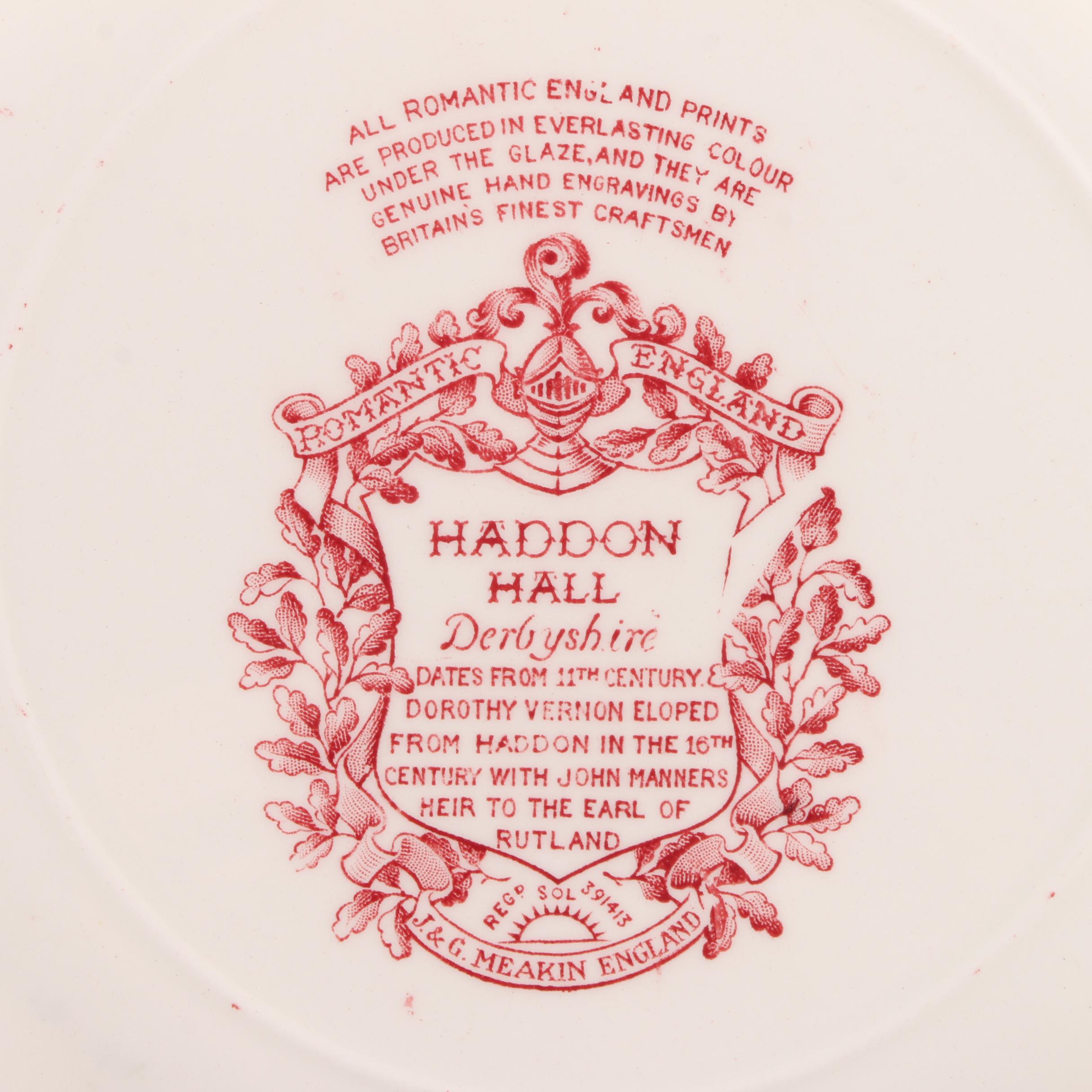 J & G Meakin "Romantic England Red" Dinnerware