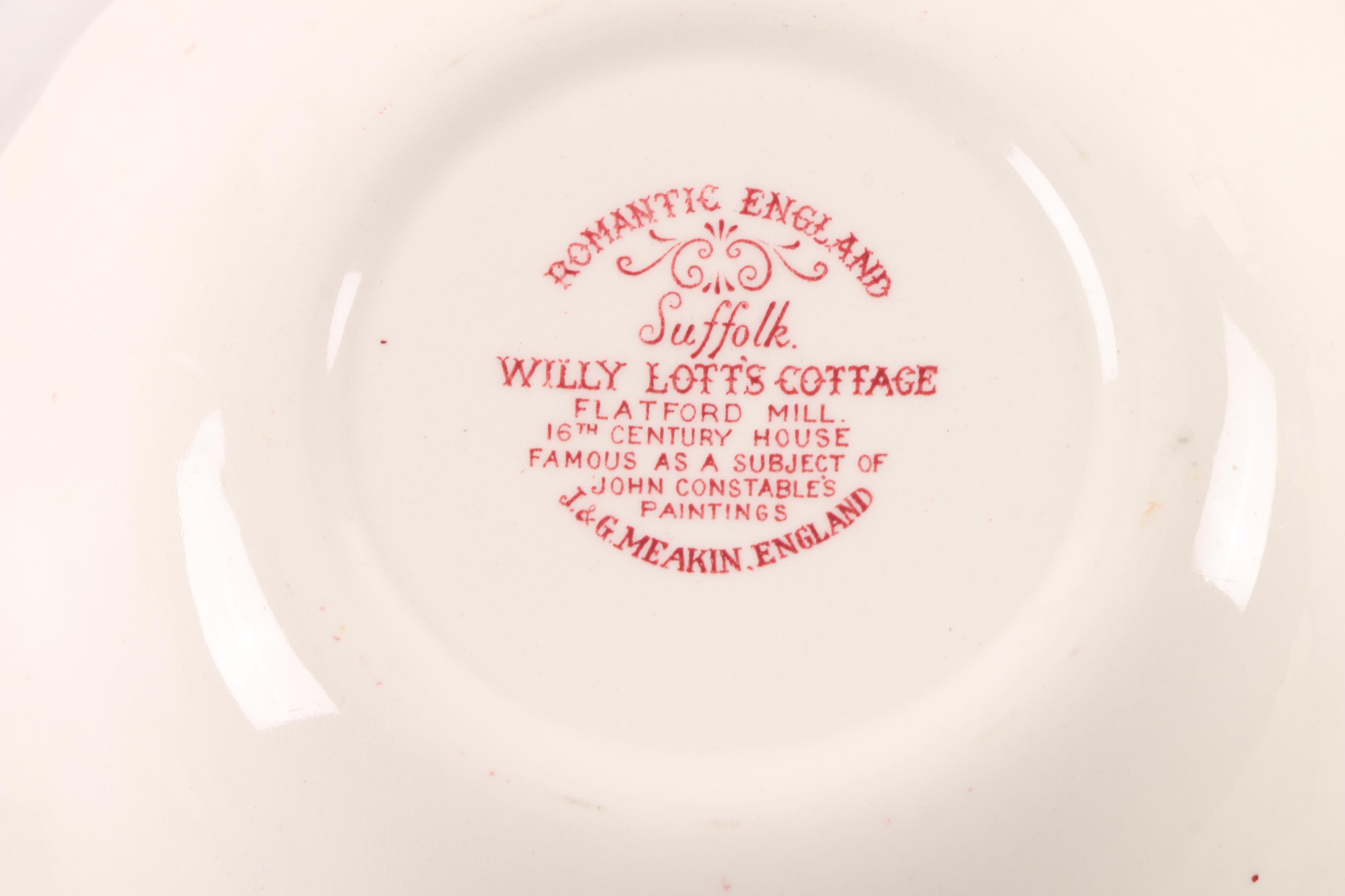 J & G Meakin "Romantic England Red" Dinnerware
