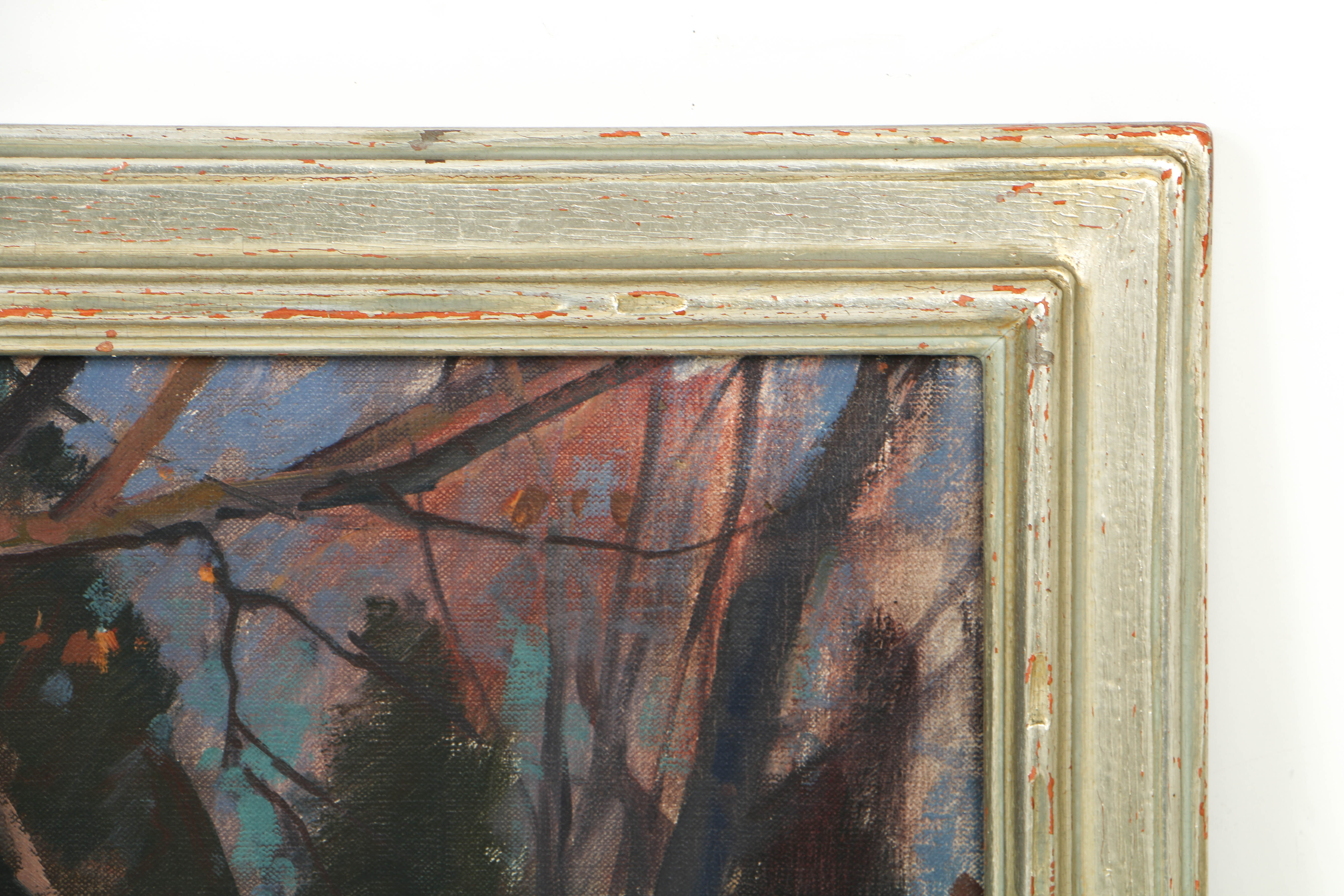 Emile Albert Gruppé Oil Painting on Canvas "Vermont Wood Interior"