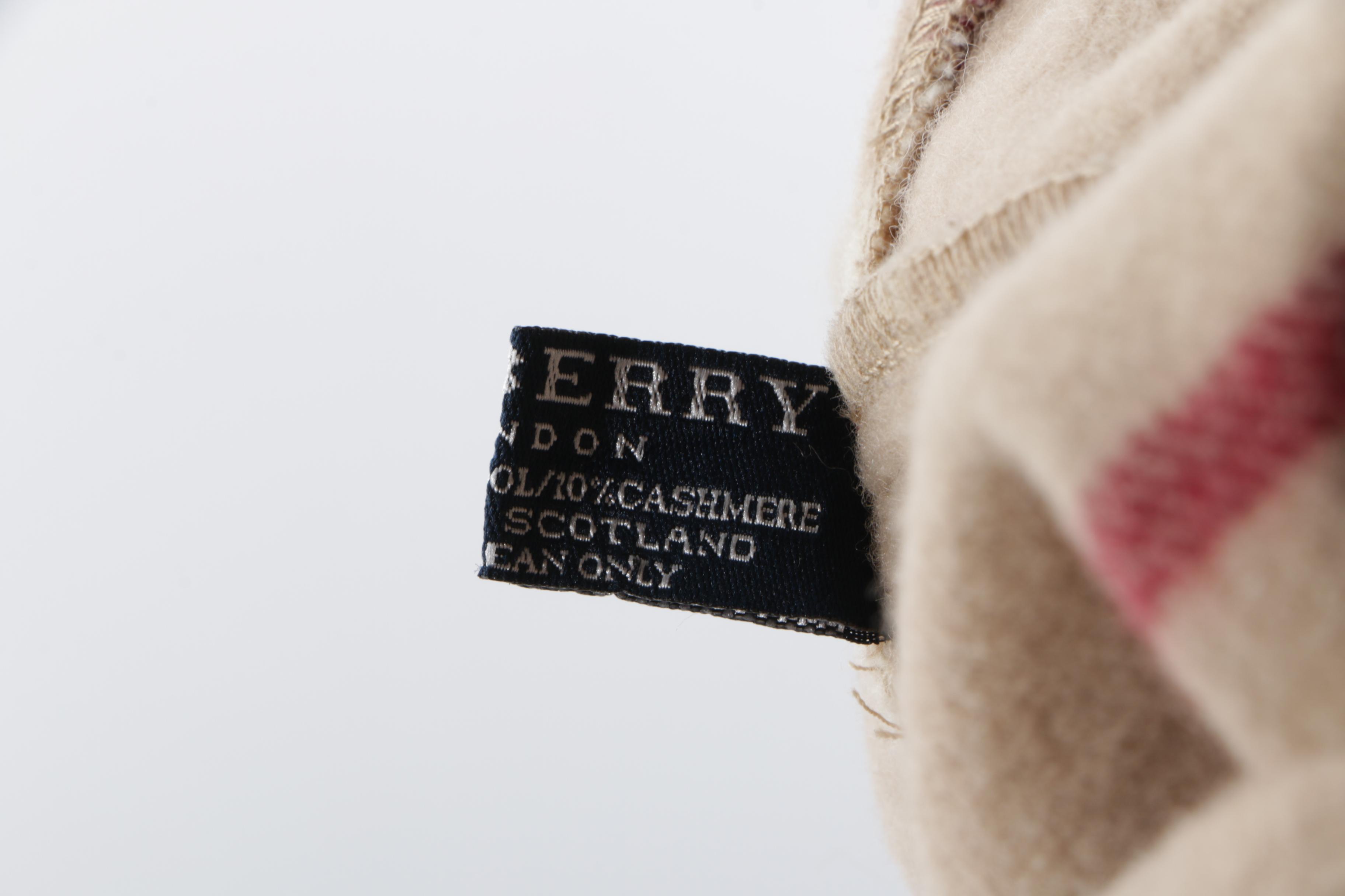 Women's Burberry London Plaid Wool Blend Poncho