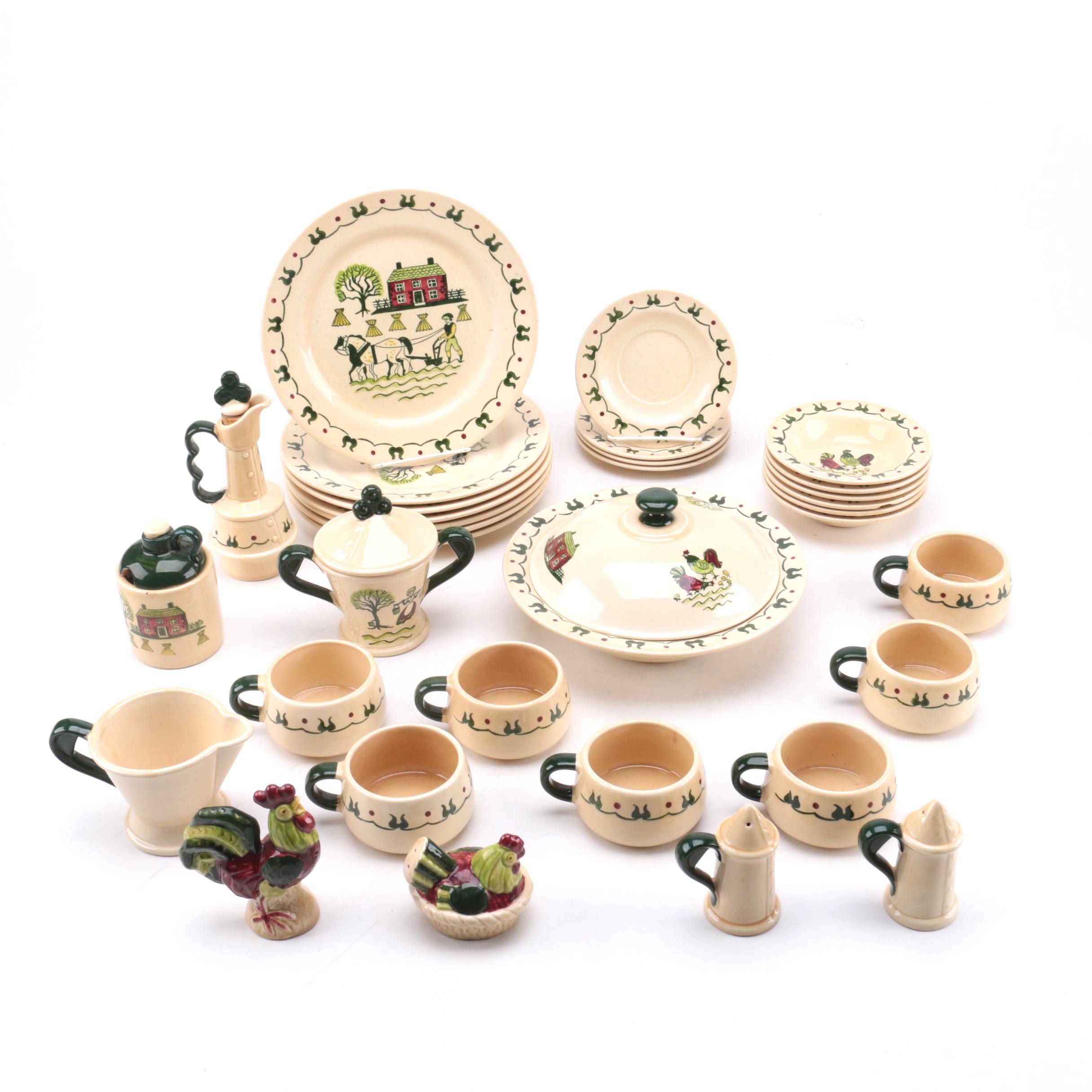 Vintage Metlox Poppytrail Pottery "Homestead Provincial" Dinnerware