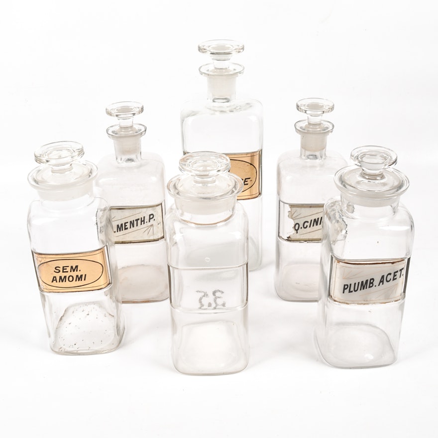 Antique to Vintage Apothecary Glass Bottles