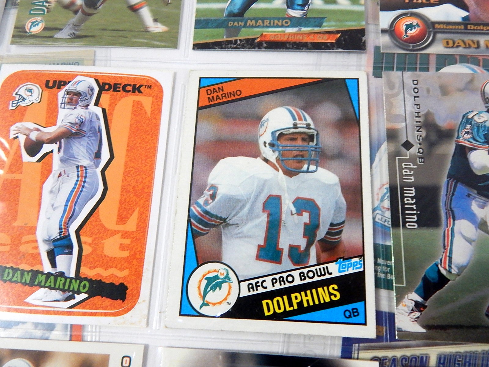 Dan Marino Football Trading Cards with Rookie Card