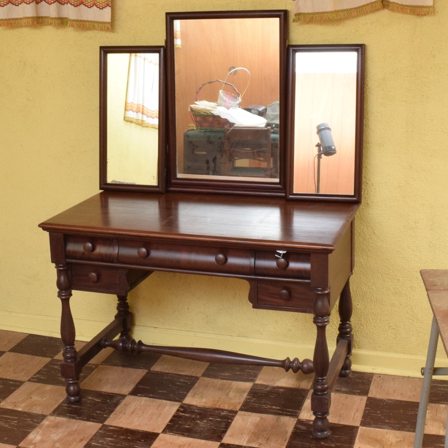 Empire Style Vanity Table with Mirrors