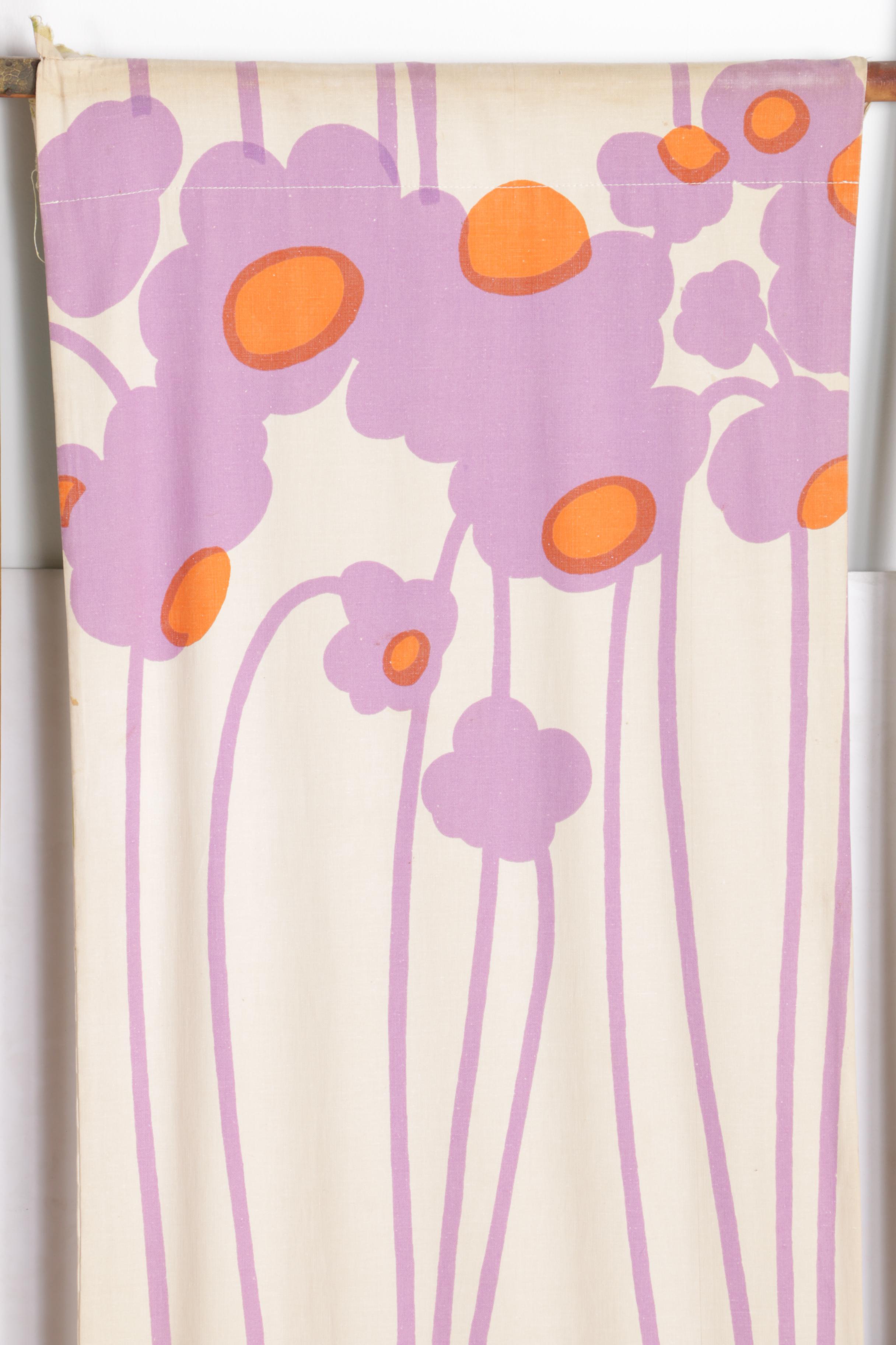 Mod Style Fabric and Wood Privacy Screen