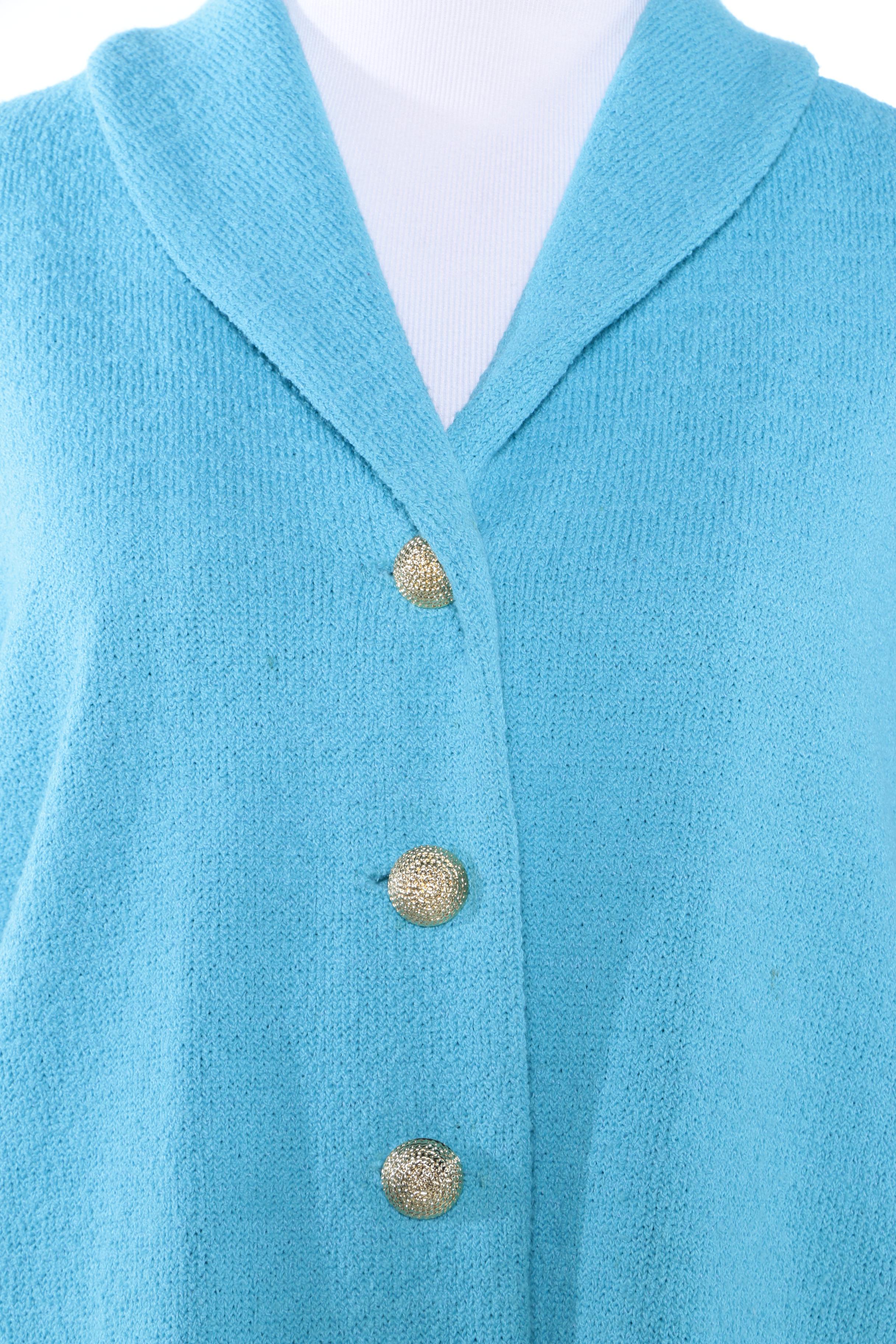 Circa 1970s Vintage Blue Polyester and Wool Suits Including Saks Fifth Avenue