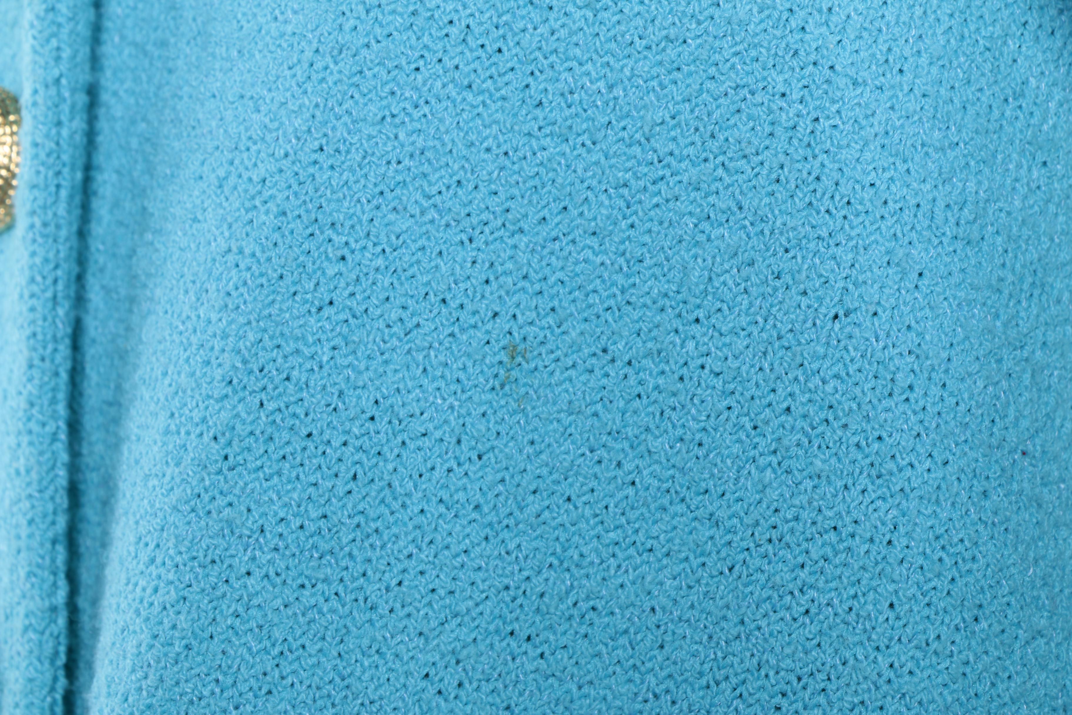 Circa 1970s Vintage Blue Polyester and Wool Suits Including Saks Fifth Avenue