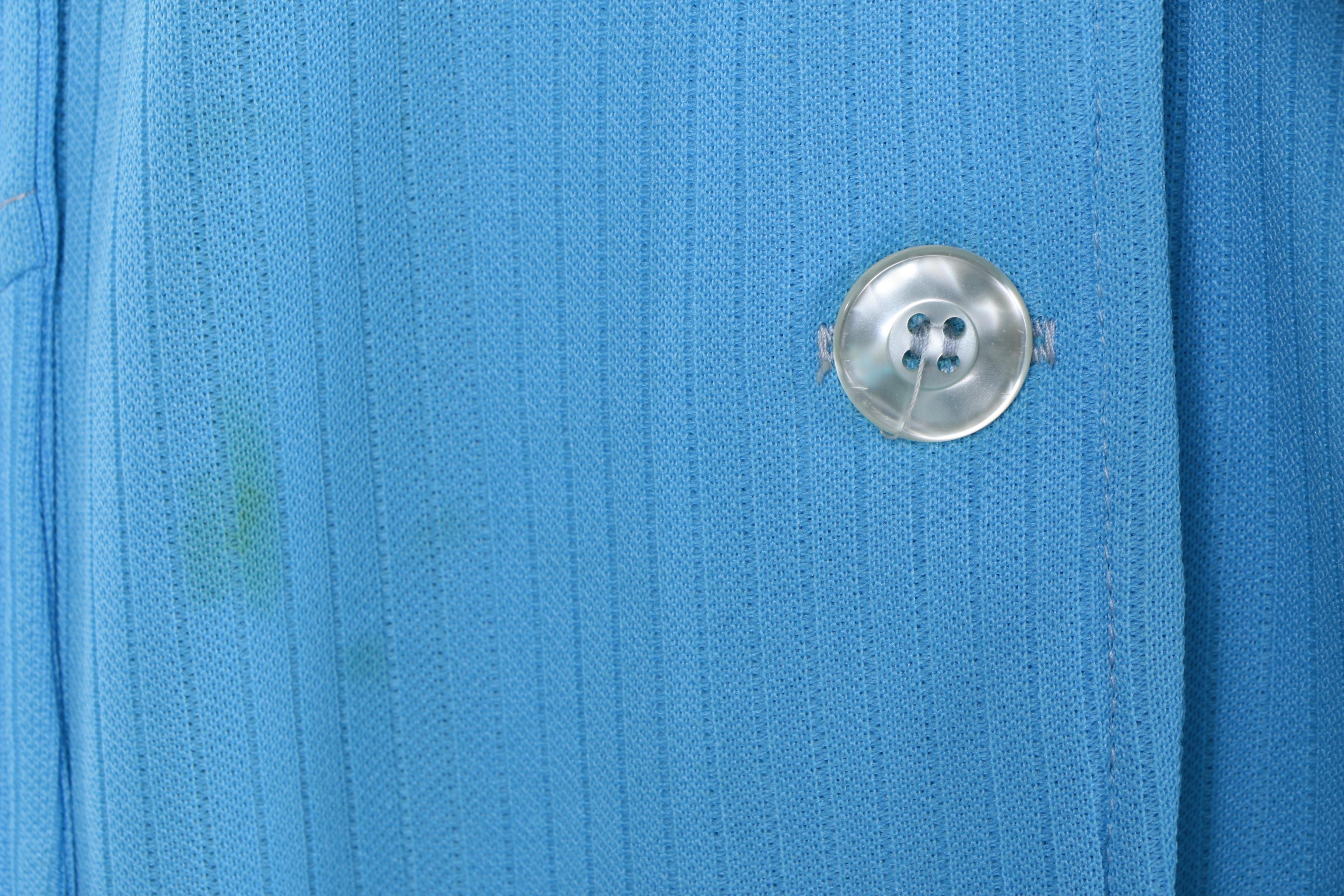 Circa 1970s Vintage Blue Polyester and Wool Suits Including Saks Fifth Avenue