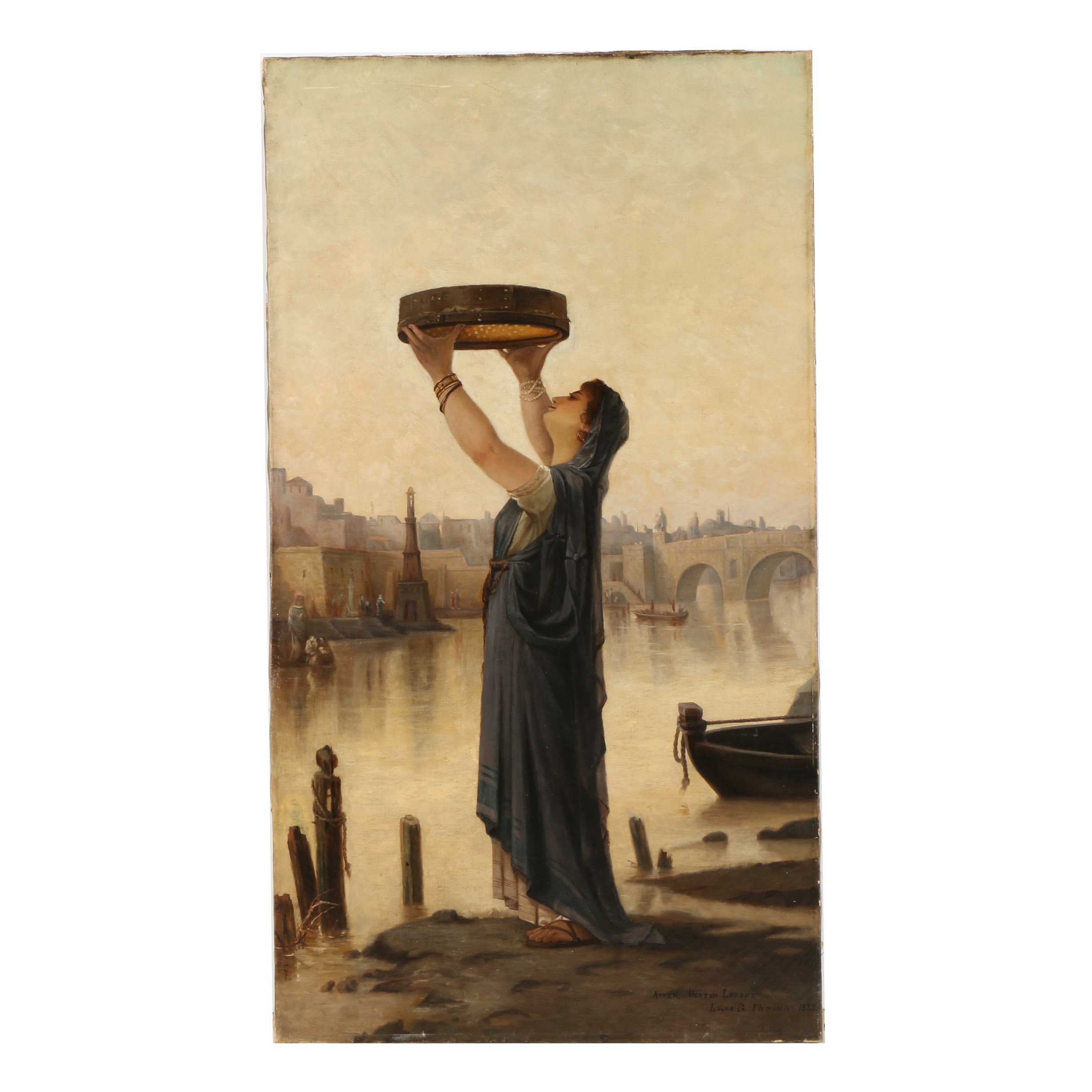 Laura G. Fleming Oil Painting after Louis Hector Leroux "La Vestale Tuccia"