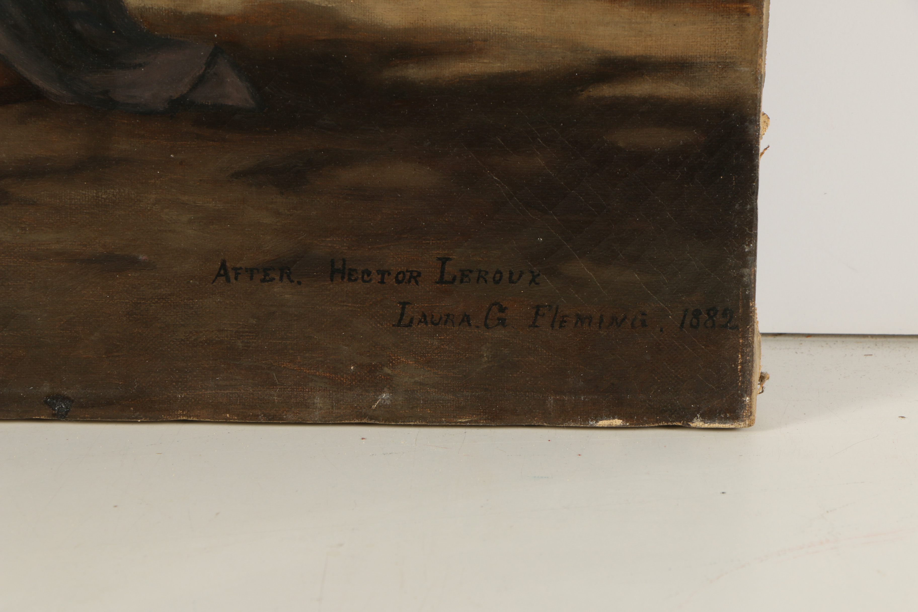 Laura G. Fleming Oil Painting after Louis Hector Leroux "La Vestale Tuccia"