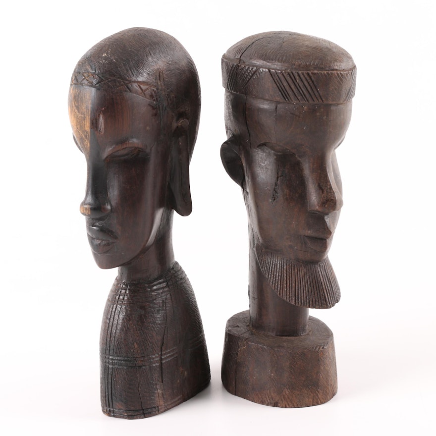 Wood Carved Kenya Busts